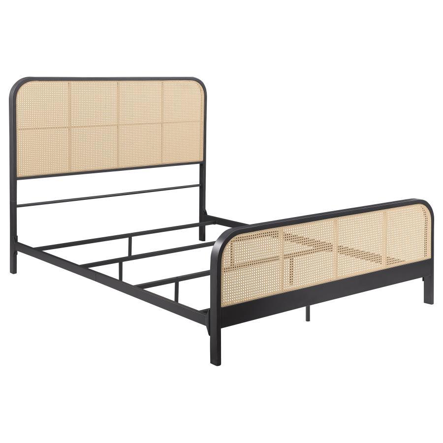 Coaster Fine Furniture Lanewood - Open Cane Rattan Metal Bed | Meri Furniture