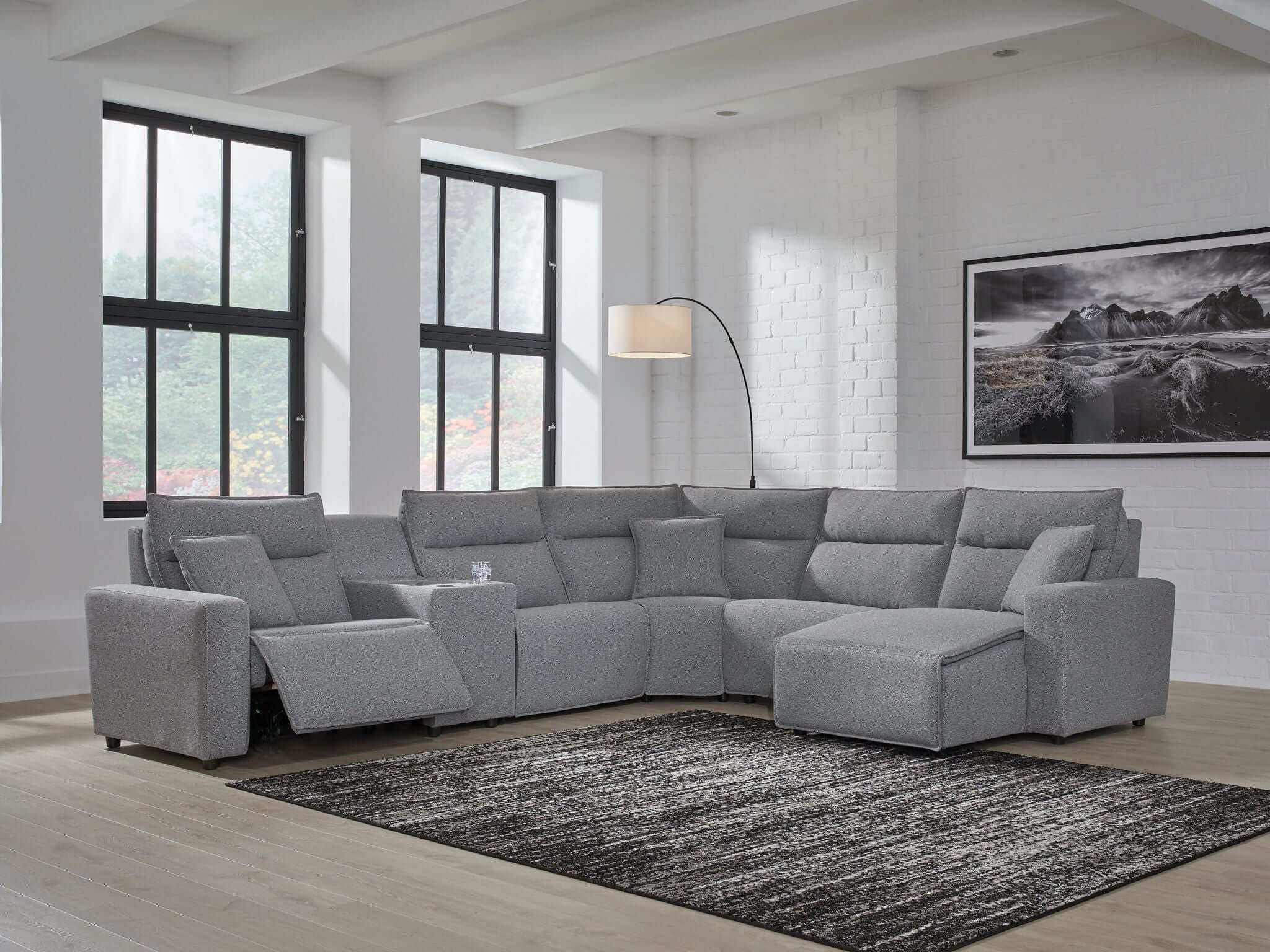 ModMax II - Salt And Pepper - Reclining Sectional