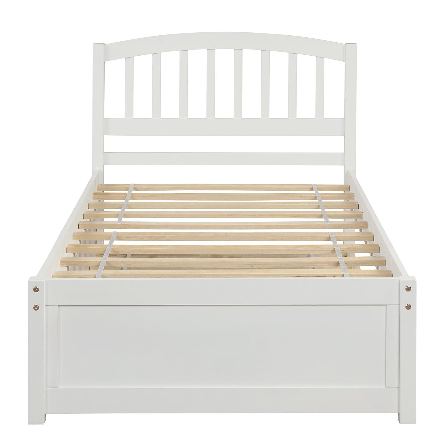 Platform Bed Wood Bed Frame With Trundle