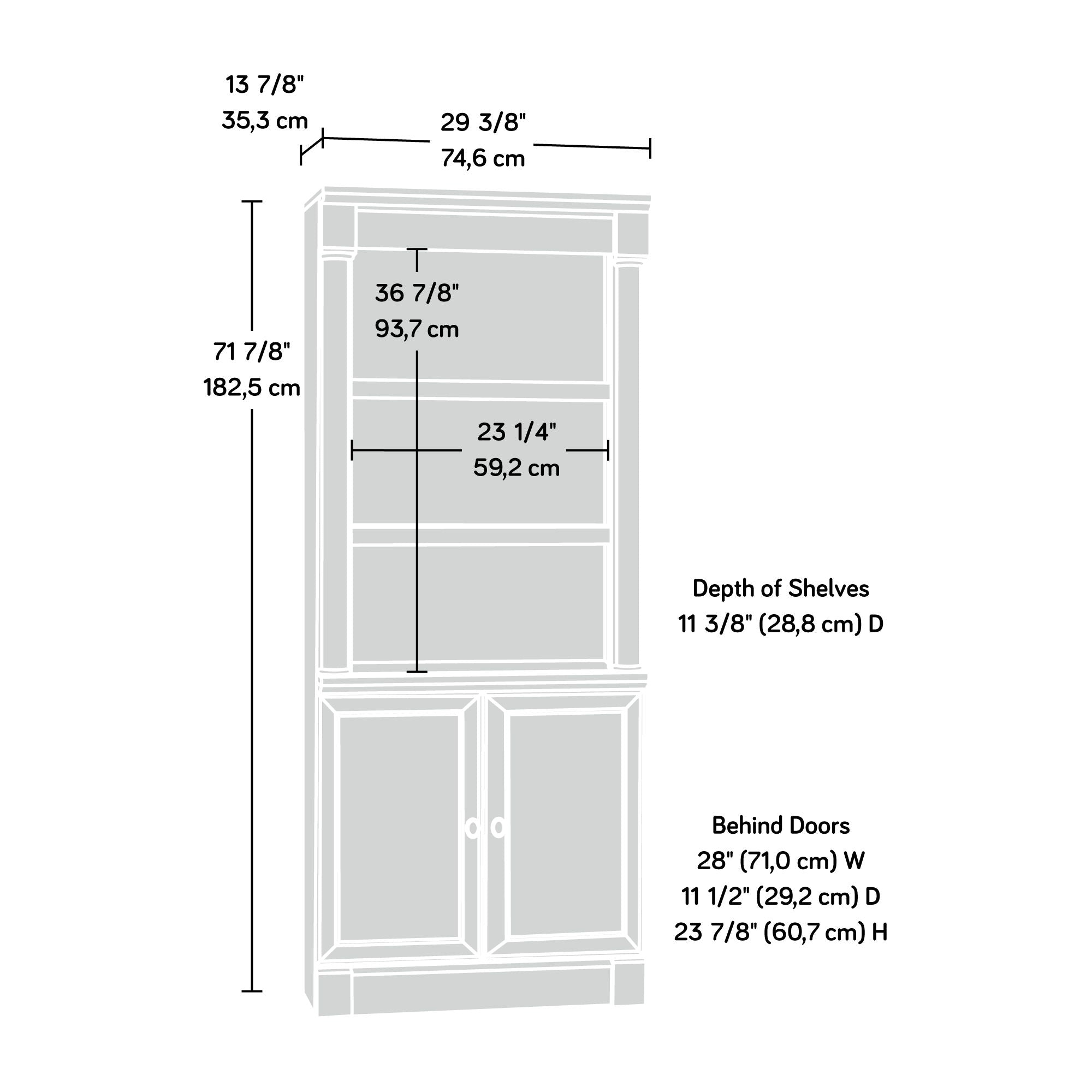 Library With Doors Select Cherry