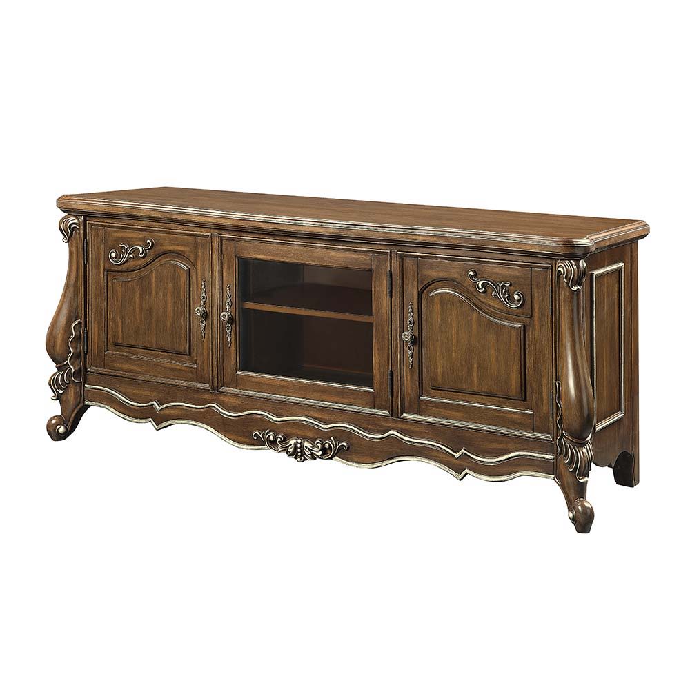 ACME Latisha - TV Stand - Antique Oak Finish | Meri Furniture