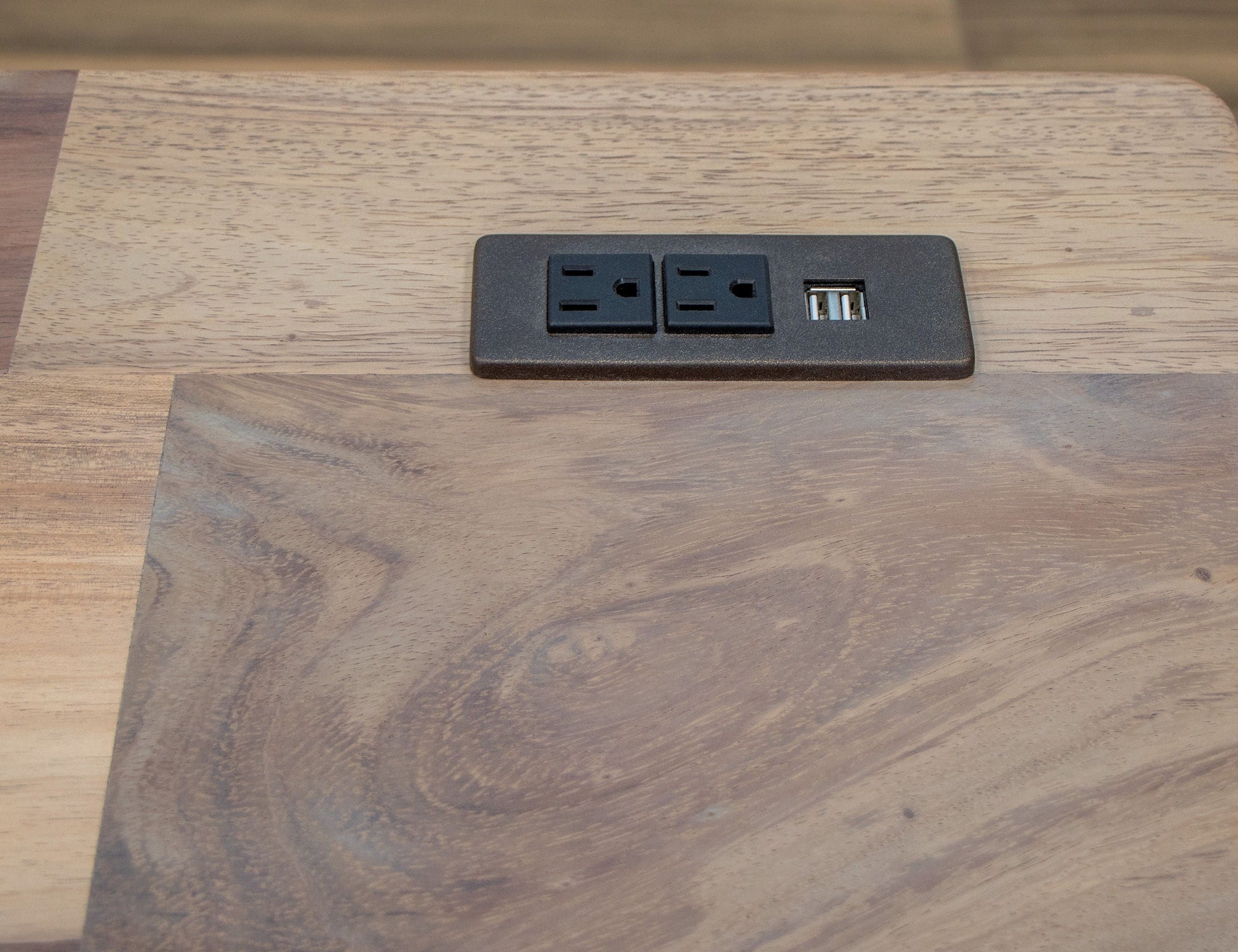 International Furniture Direct Natural Parota - Desk - Brown Cappuccino | Meri Furniture