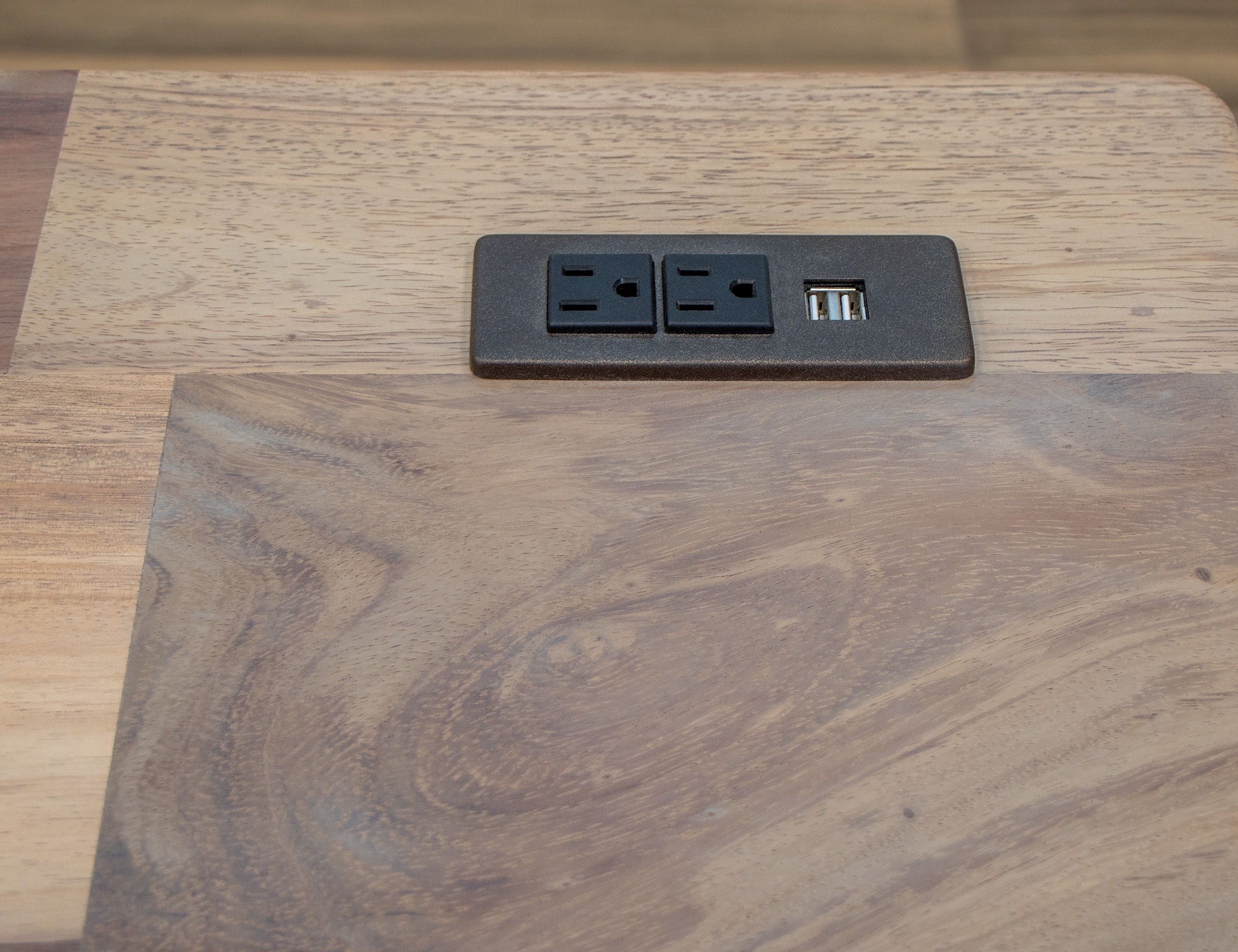 International Furniture Direct Natural Parota - Desk - Brown Cappuccino | Meri Furniture