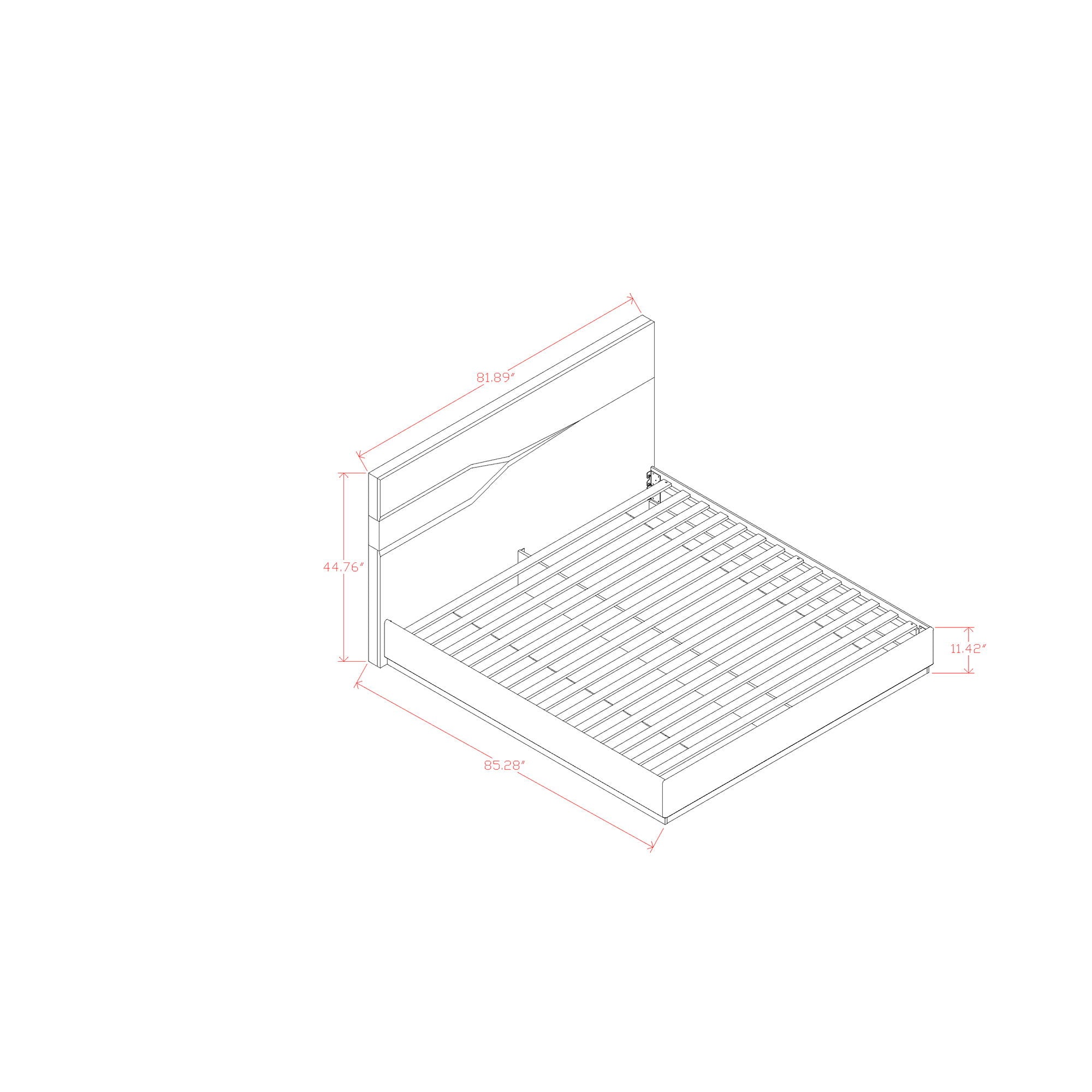 Vios - 5 Piece Bedroom Set With Zebrano Accent Design