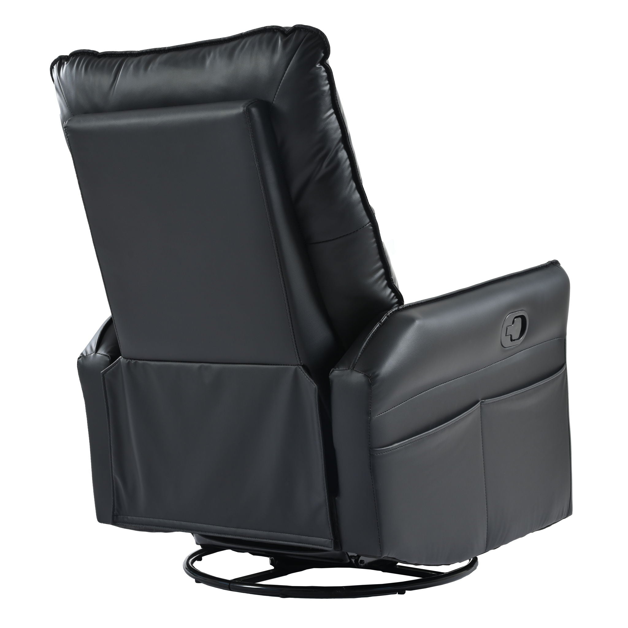 360° Modern Small Rocking Swivel Recliner Chair With Side Pocket