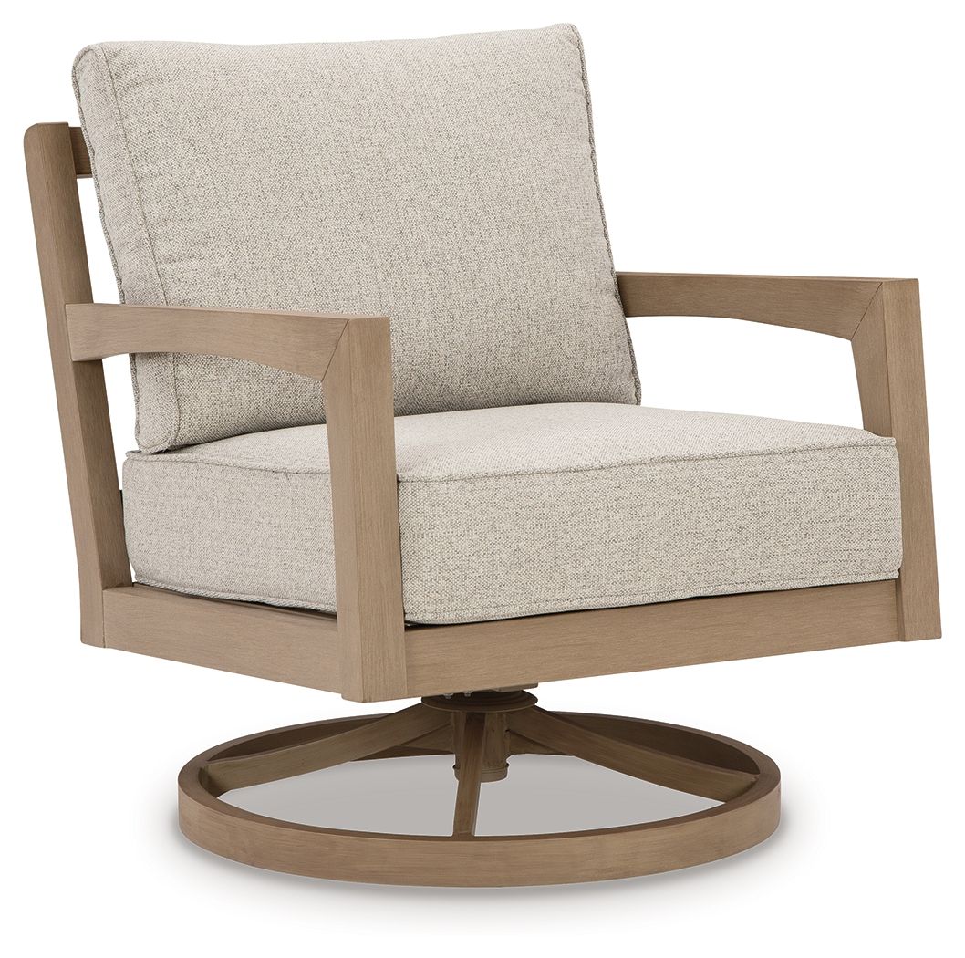 Signature Design by Ashley® Hallow Creek - Driftwood - Swivel Lounge With Cushion | Meri Furniture