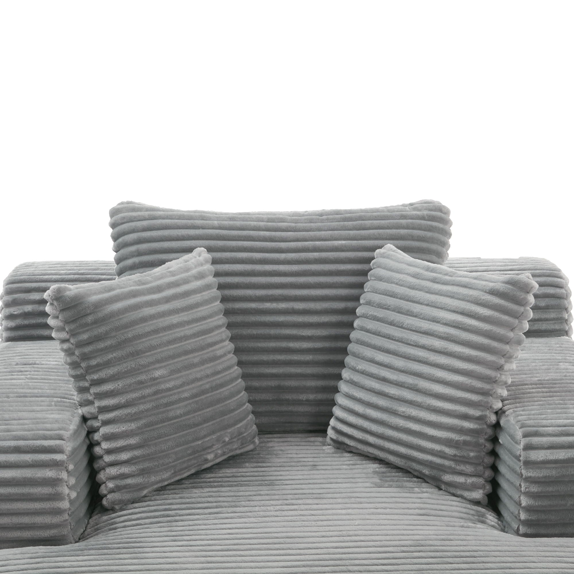 Modern Full Compressed Chaise Lounge Sofa Bed With Removable Pillows