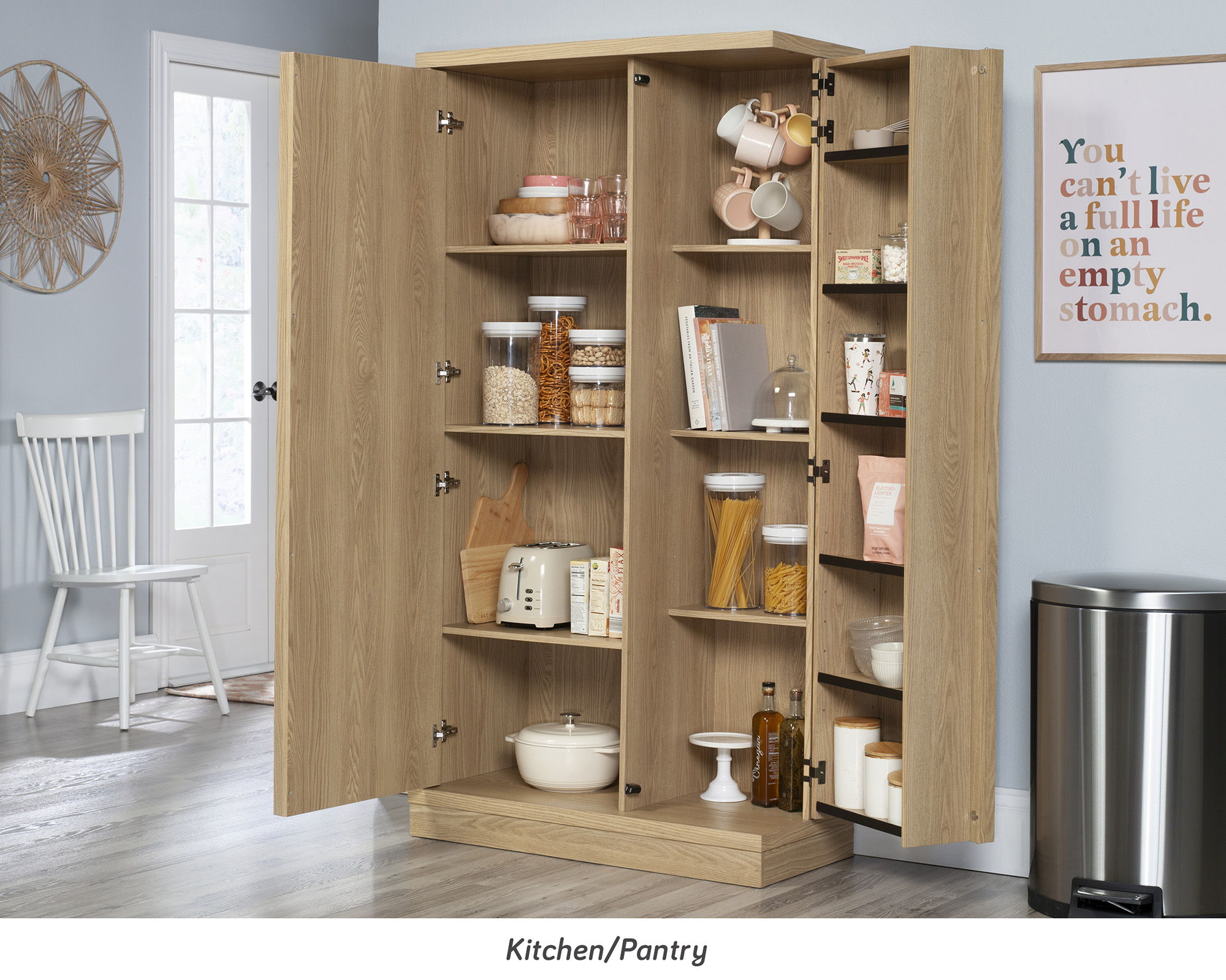 Swing-Out Storage Cabinet in Harmony Ash