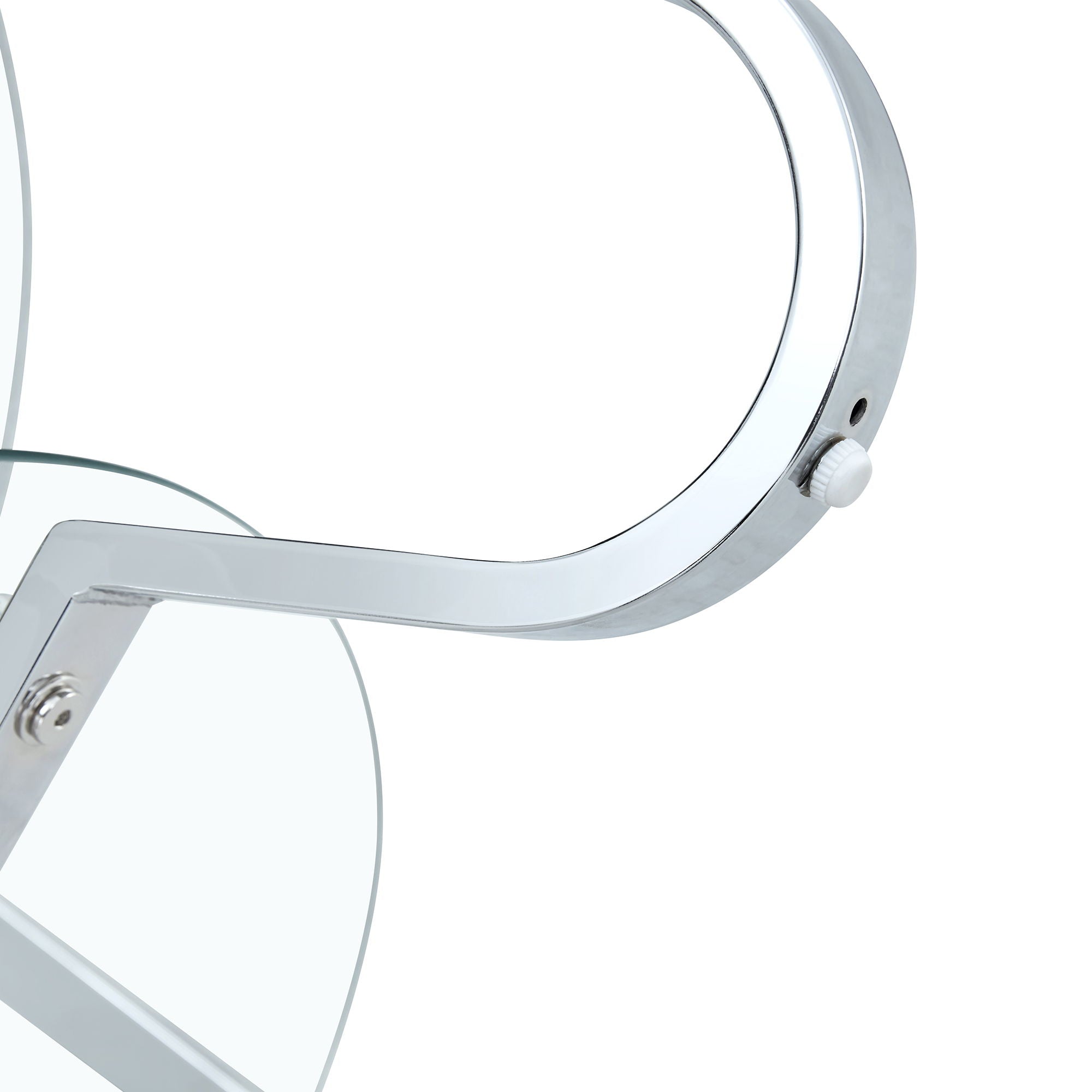 Retro Minimalist Style Metal Frame Double Layer Tempered Glass Coffee Table