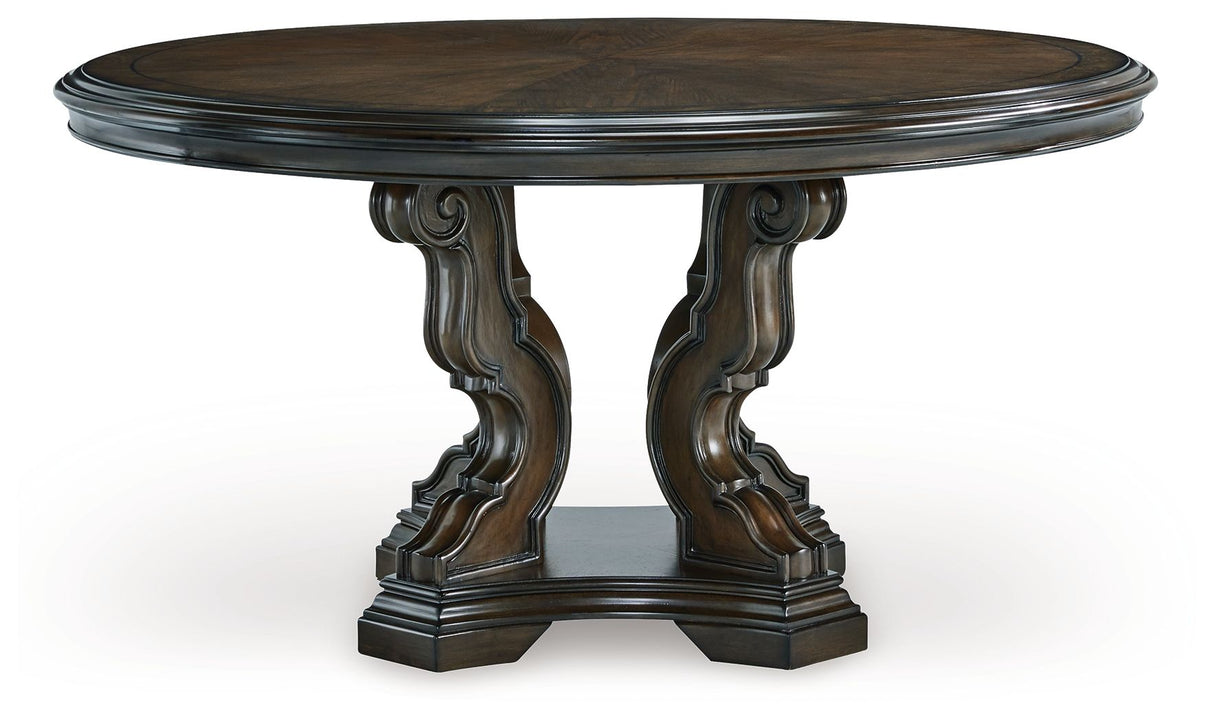 Signature Design by Ashley® Maylee - Dark Brown - Dining Table | Meri Furniture