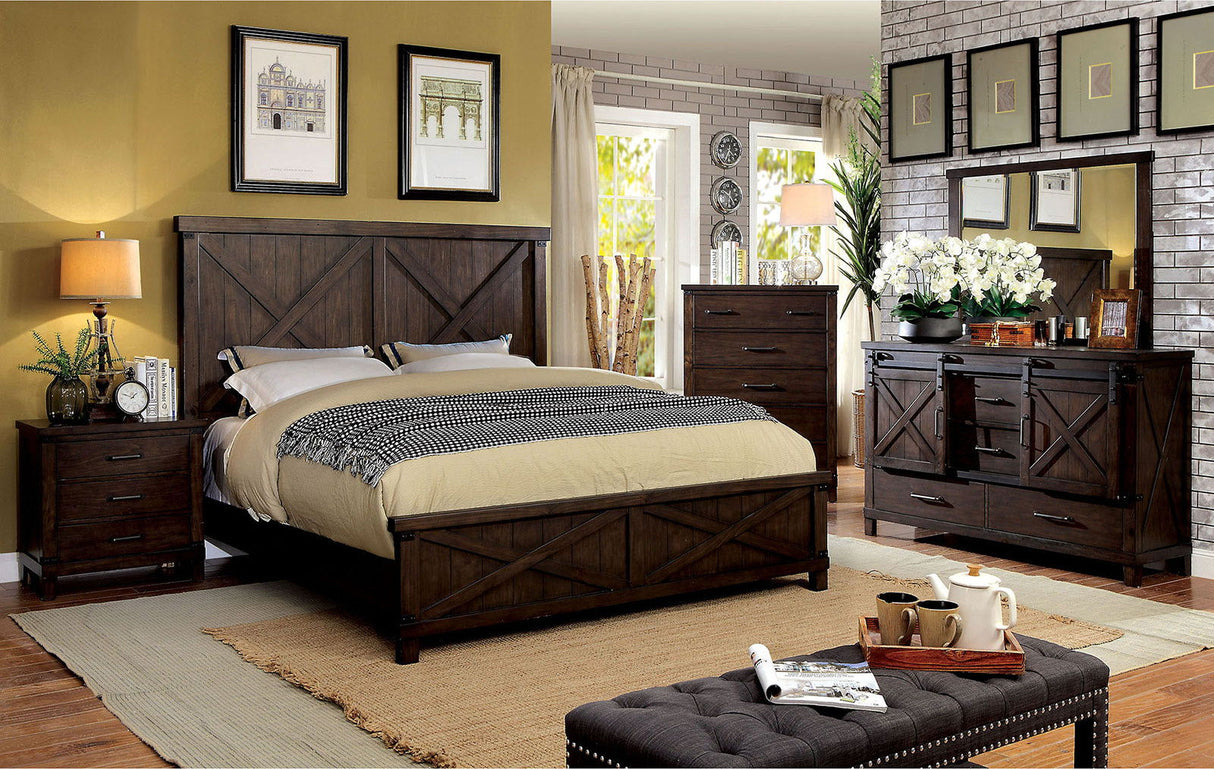 Furniture of America Bianca - Mirror - Dark Walnut | Meri Furniture