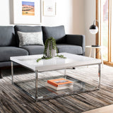 MALONE COFFEE TABLE/WHITE&CHROME