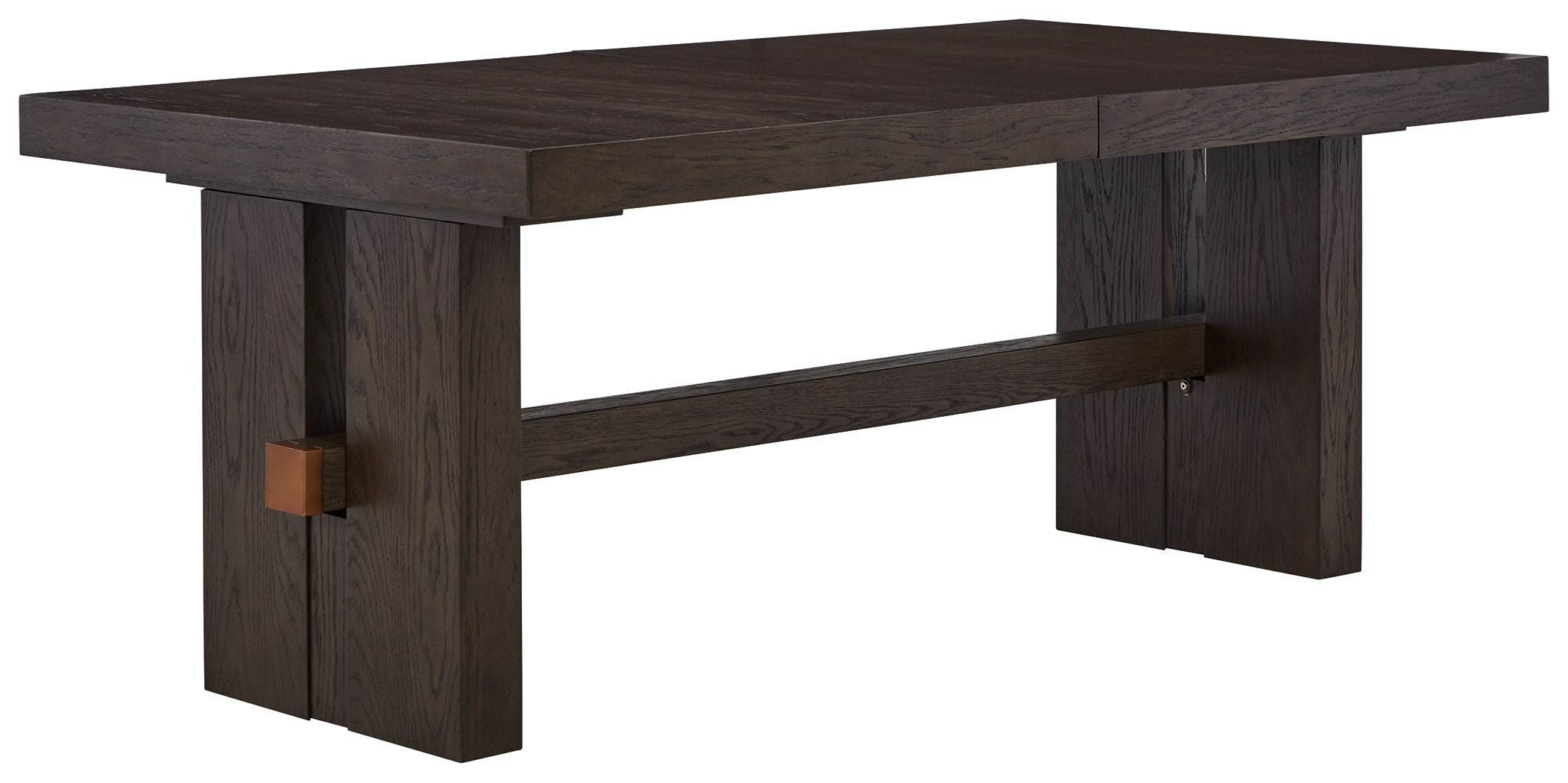 Signature Design by Ashley® Burkhaus - Dark Brown - Rectangular Dining Room Extension Table | Meri Furniture
