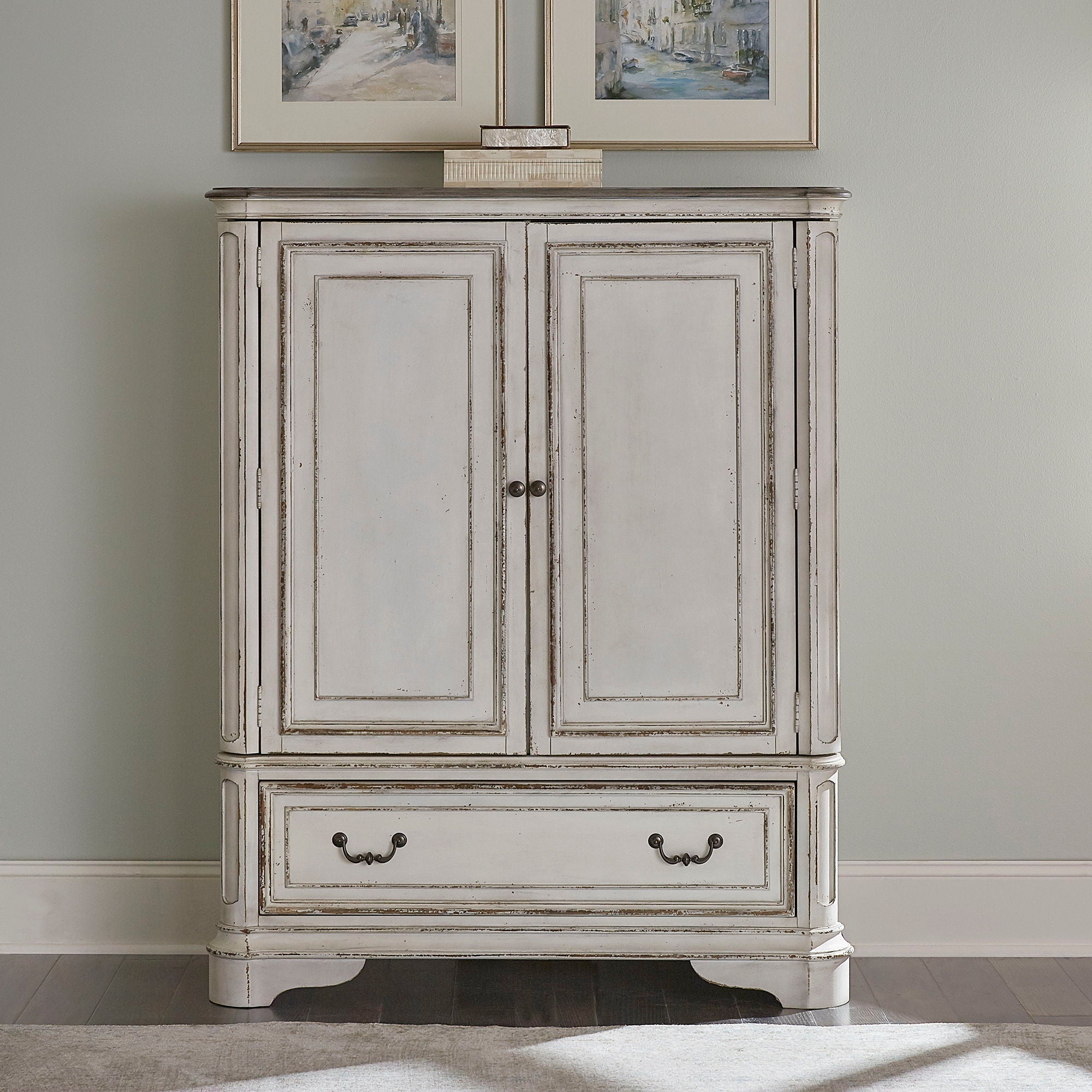 Liberty Furniture Magnolia Manor - Door Chest - White | Meri Furniture