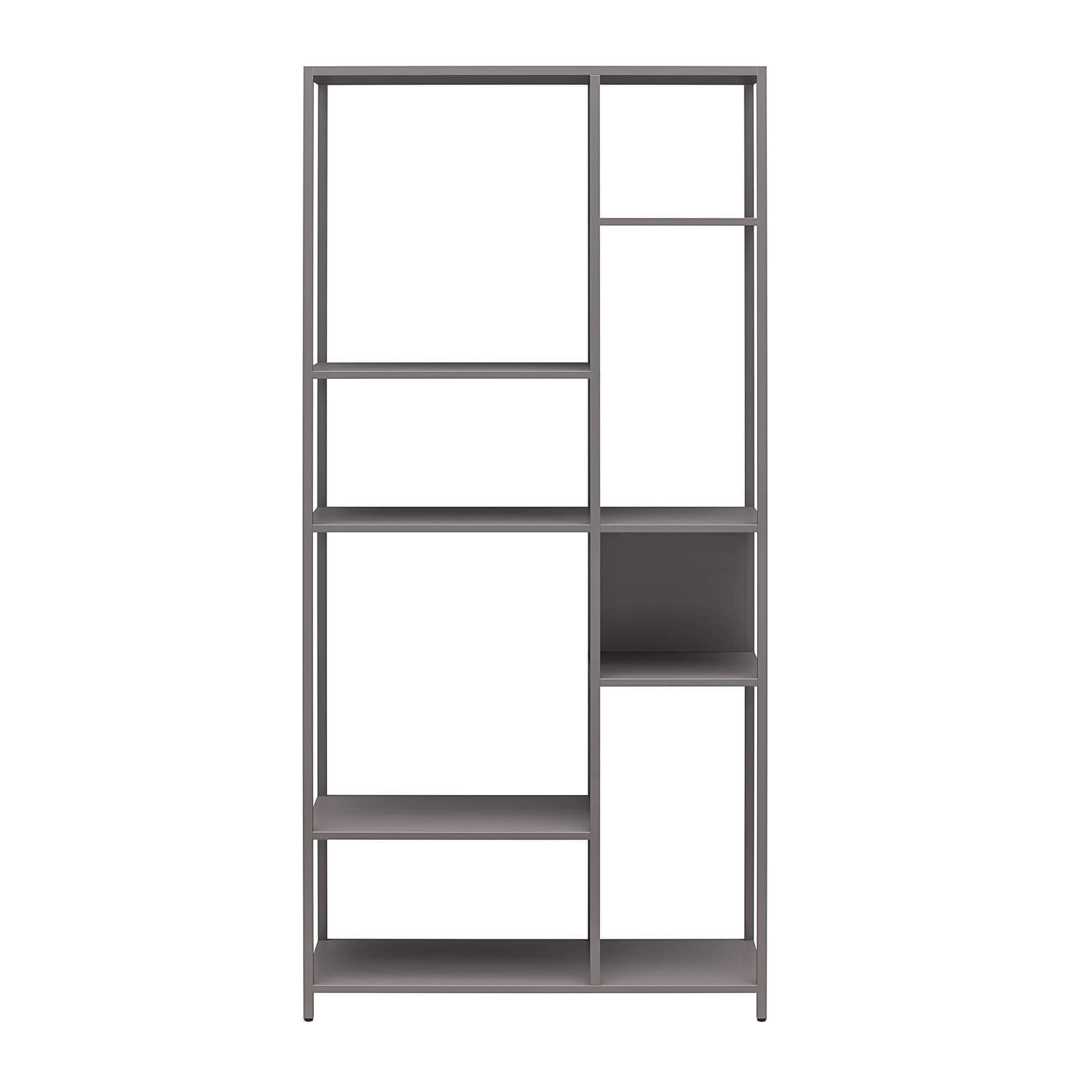Mission District - Bookcase Room Divider With 6 Shelves - Gray
