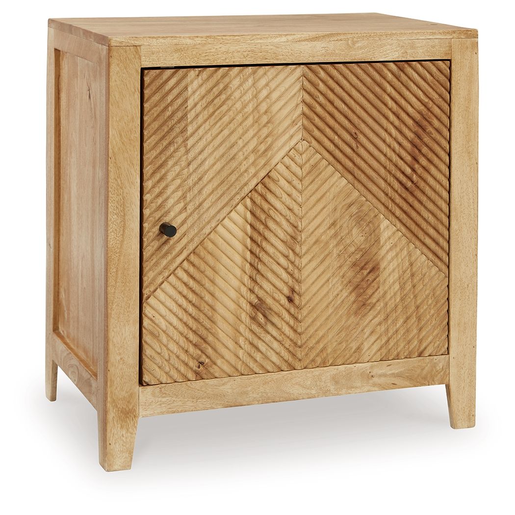 Signature Design by Ashley® Emberton - Light Brown - Accent Cabinet | Meri Furniture