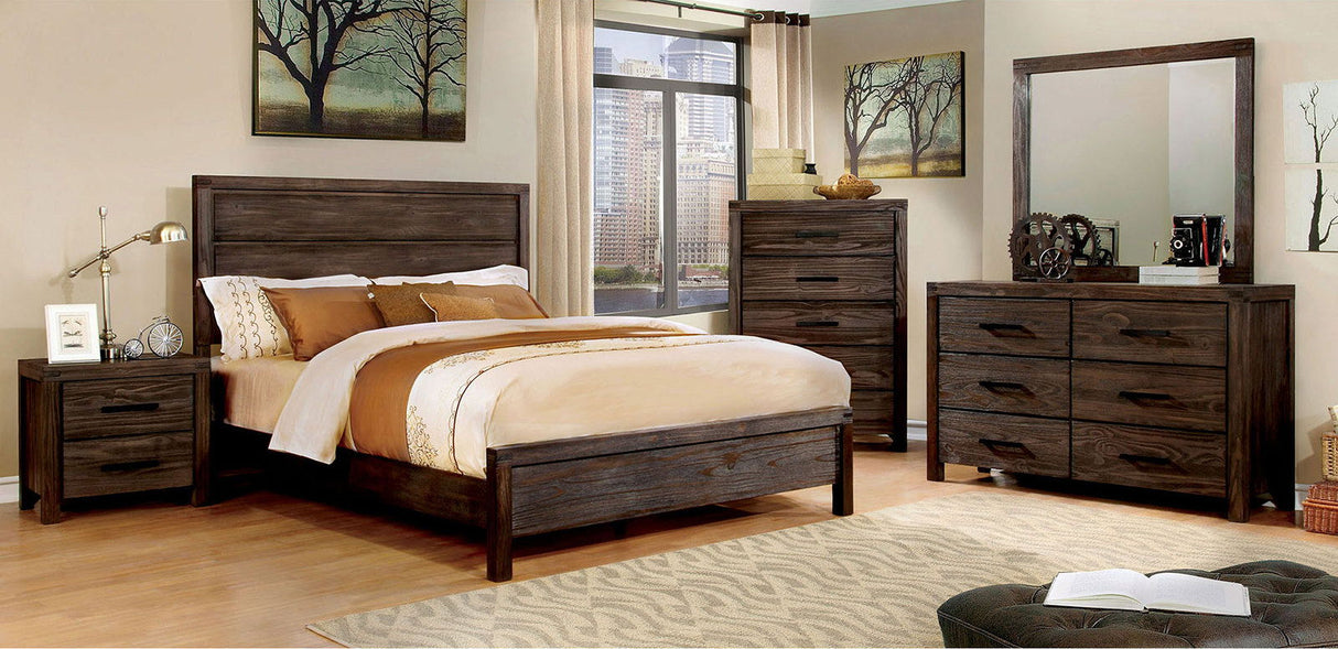 Furniture of America Rexburg - Mirror - Wire - Brushed Rustic Brown | Meri Furniture