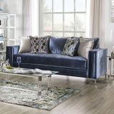 Jodie - Sofa - Satin Blue / Silver