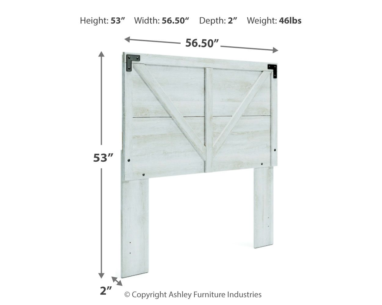 Signature Design by Ashley® Shawburn - Crossbuck Panel Headboard | Meri Furniture