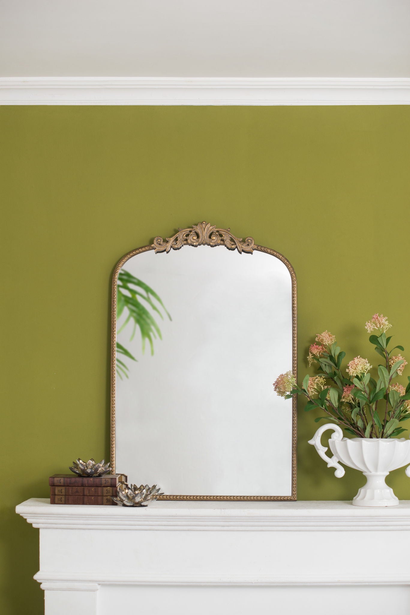 Arch Mirror, Baroque Inspired Wall Decor For Bathroom, Bedroom, Living Room