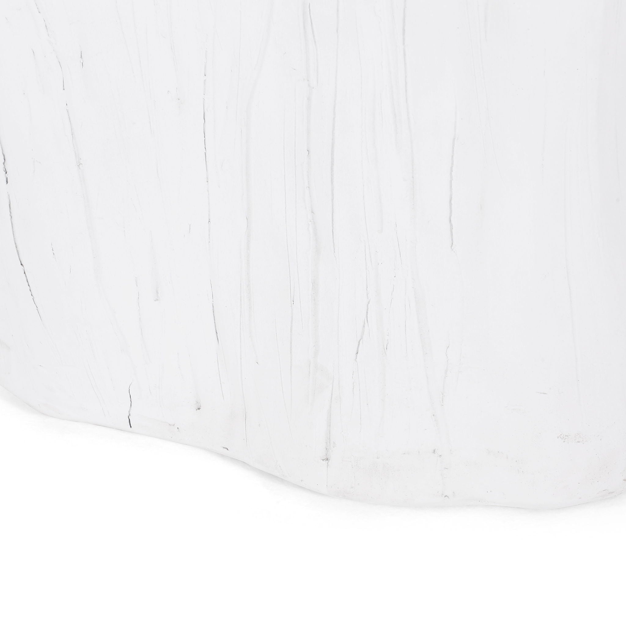 Outdoor, Lightweight Concrete Side Table - Antique White