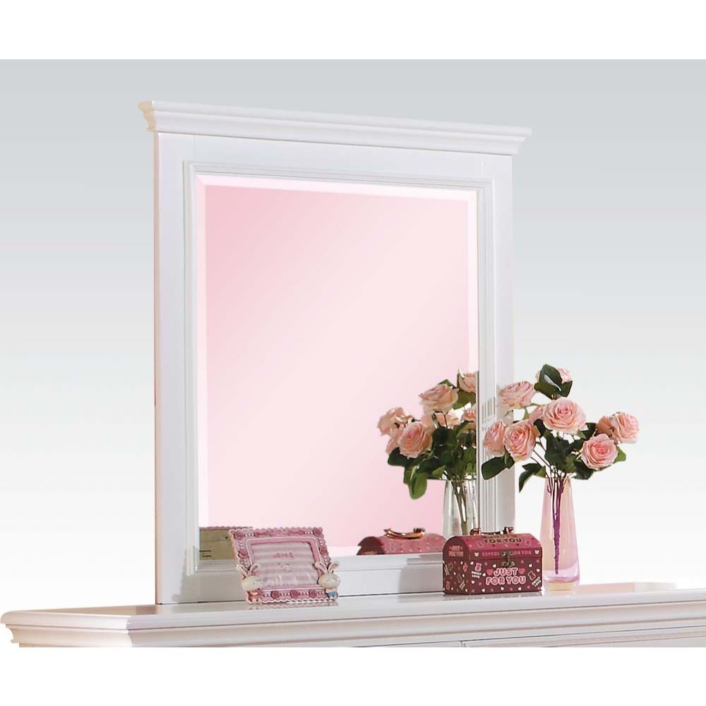 ACME Lacey - Mirror - White | Meri Furniture