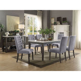 ACME Merel - Dining Table - White Marble & Gray Oak | Meri Furniture