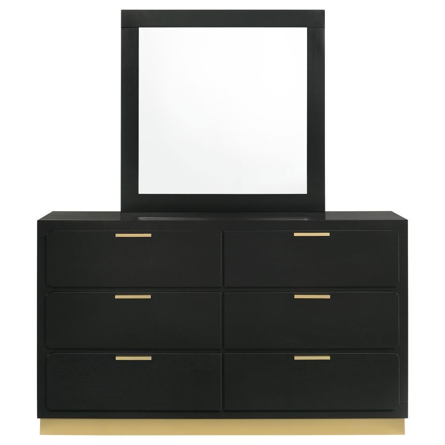 Coaster Fine Furniture Caraway - 6-Drawer Bedroom Dresser With Mirror | Meri Furniture