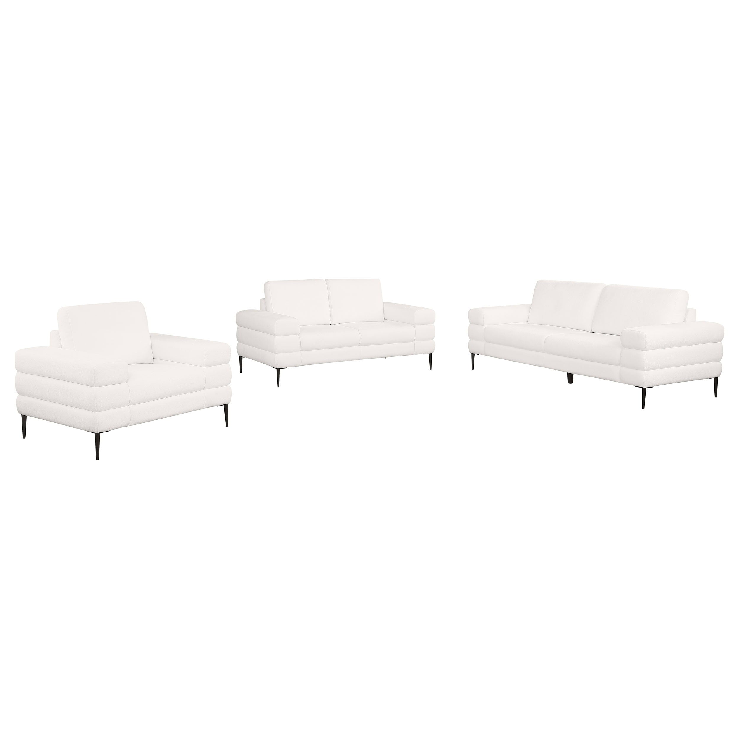 Coaster Fine Furniture Jessel - Chenille Upholstered Sofa Set | Meri Furniture