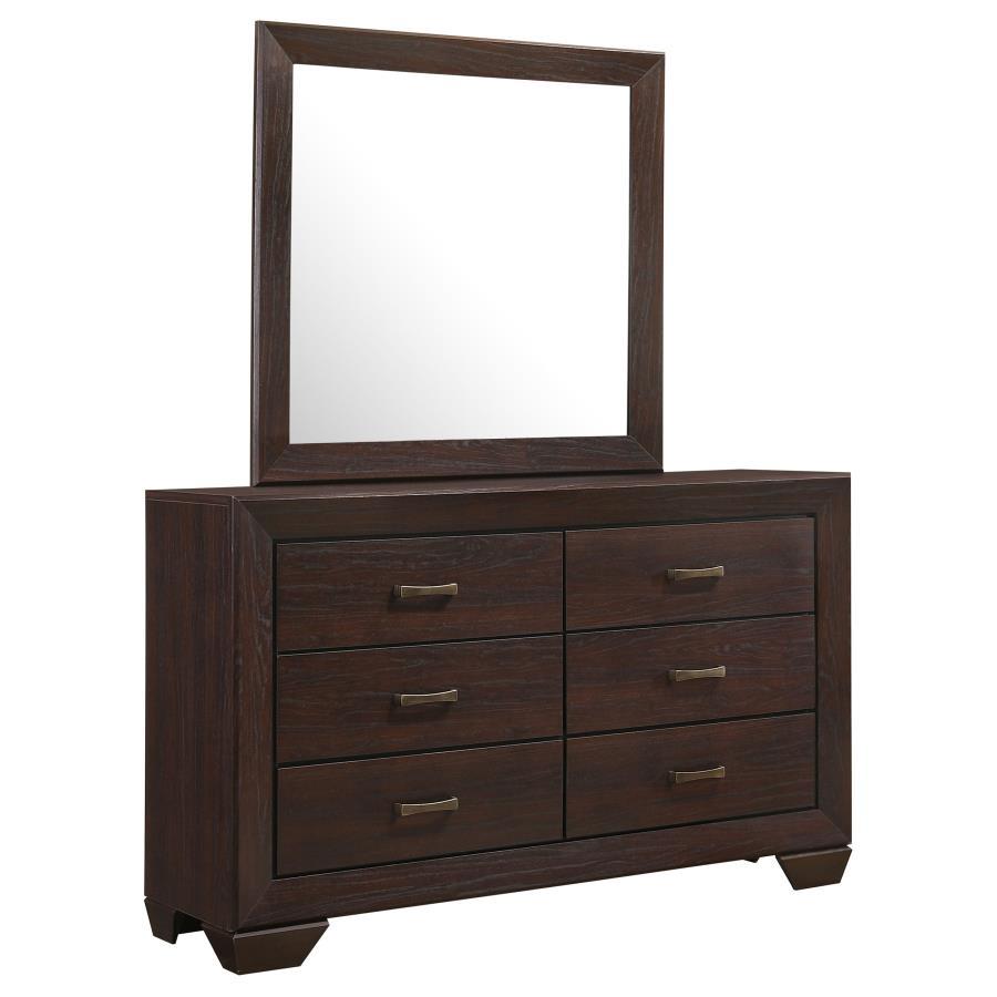 Coaster Fine Furniture Kauffman - 6-Drawer Dresser with Mirror | Meri Furniture