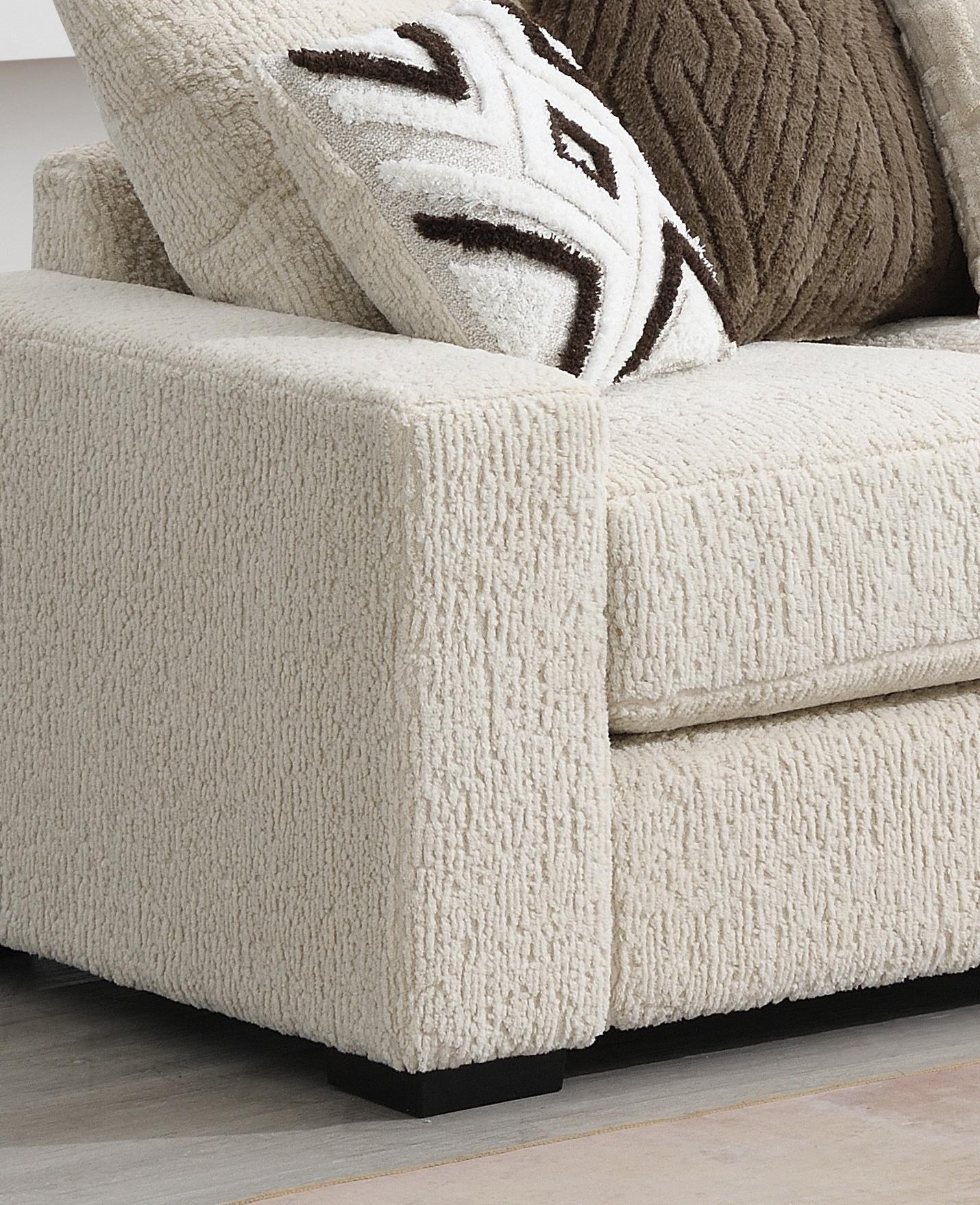 U328 - 4 Piece Sectional (1 LAF Loveseat 1 Armless Chair, 1 Wedge, 1 RAF Loveseat) - Beige