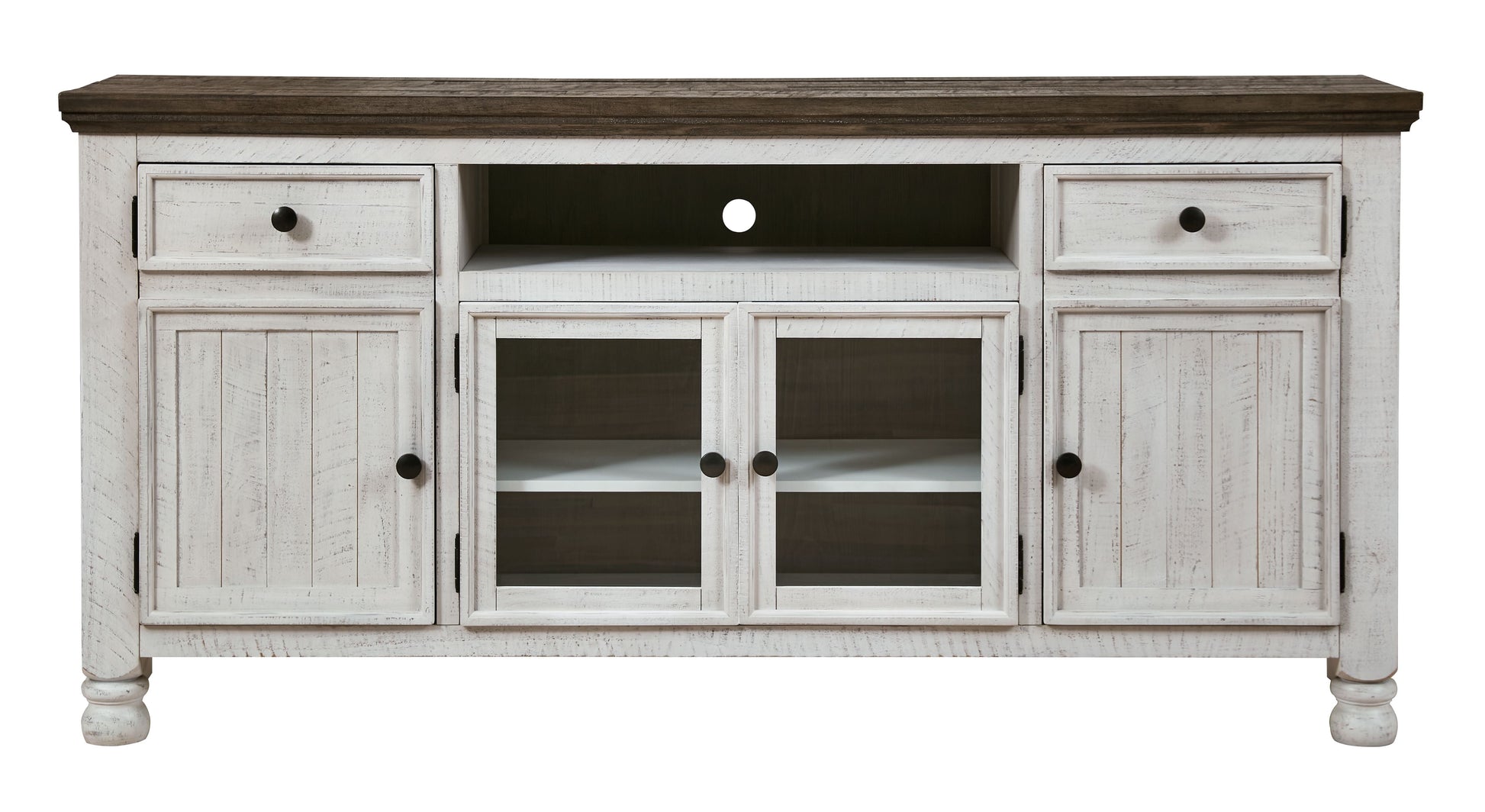 Signature Design by Ashley® Havalance - Brown / Beige - Extra Large TV Stand - 4 Doors | Meri Furniture