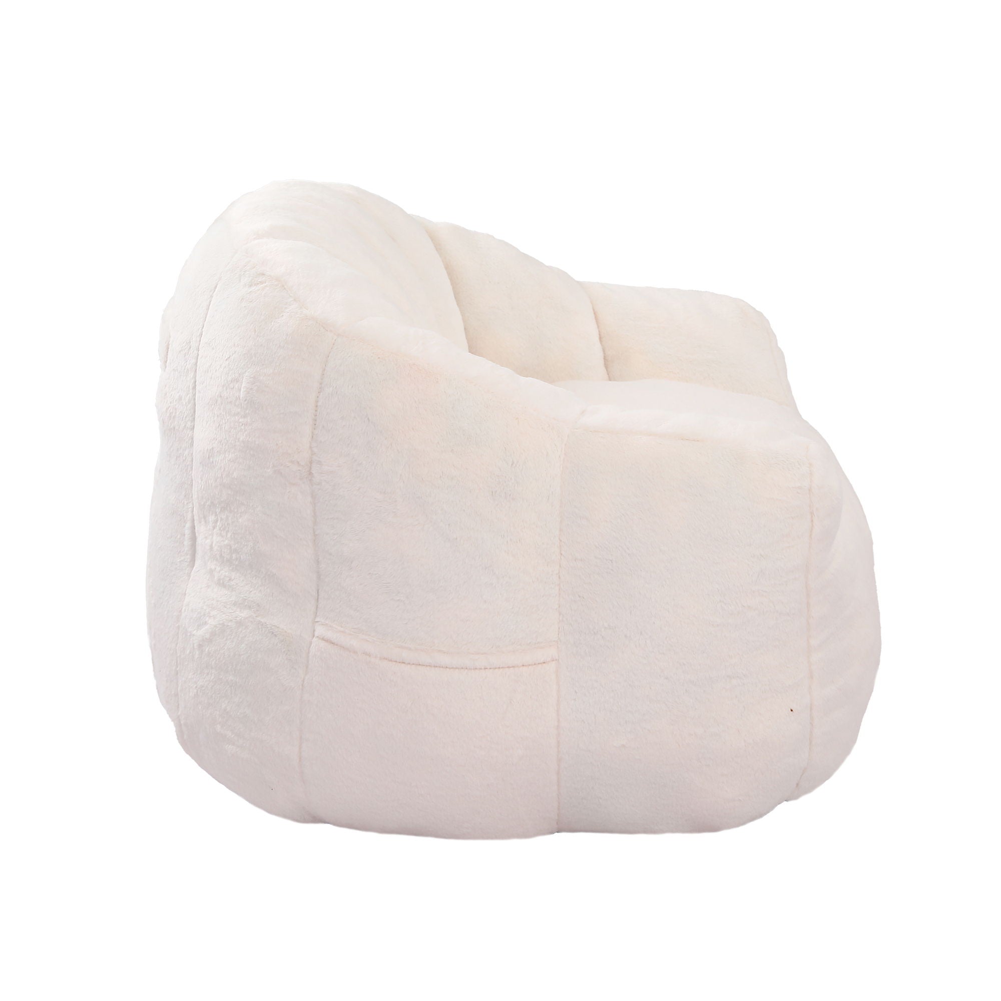 Beanbag Chair, Beanbag Sofa Chair With Armrests Stuffed High Density Foam