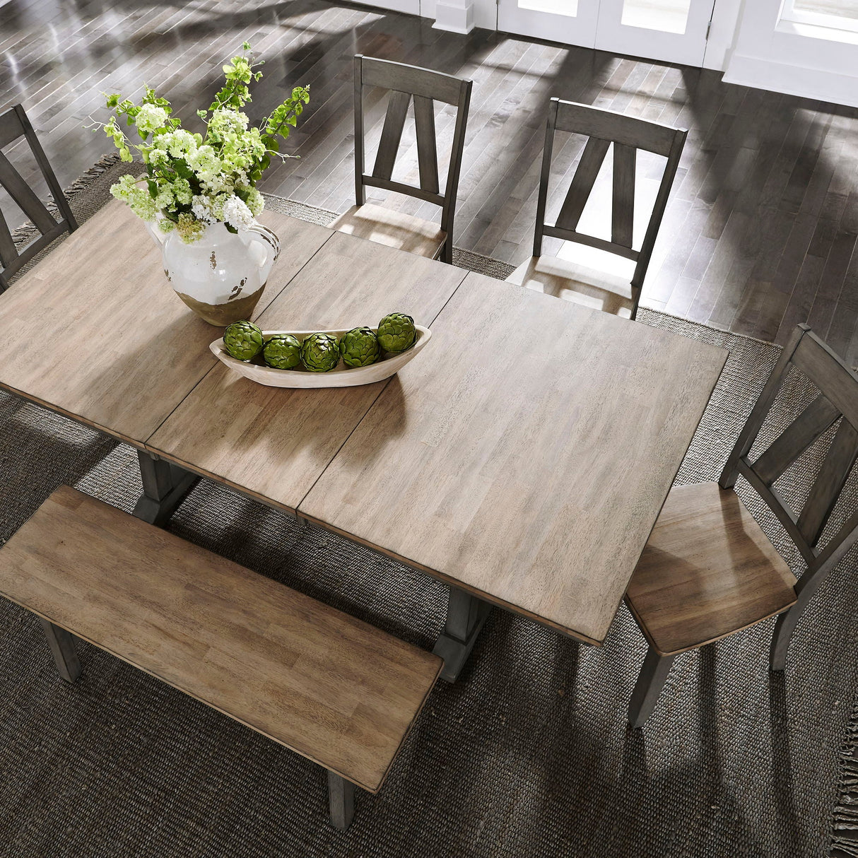 Liberty Furniture Lindsey Farm - Trestle Table | Meri Furniture