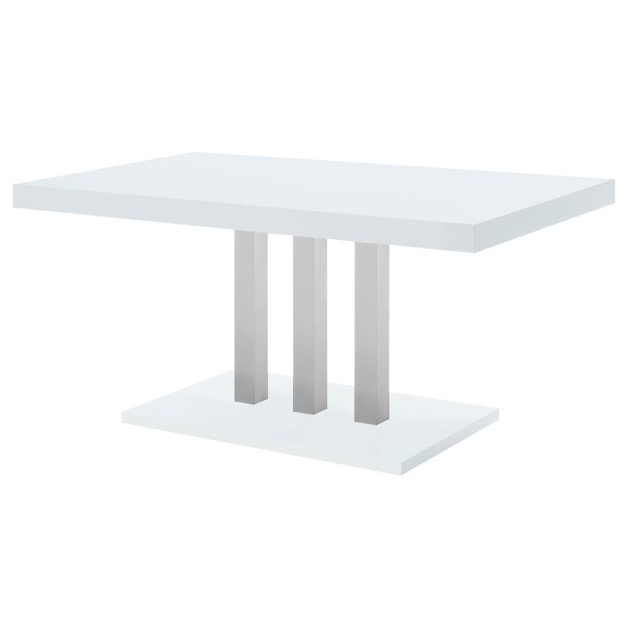 Brooklyn - Rectangular Dining Table - White High Gloss