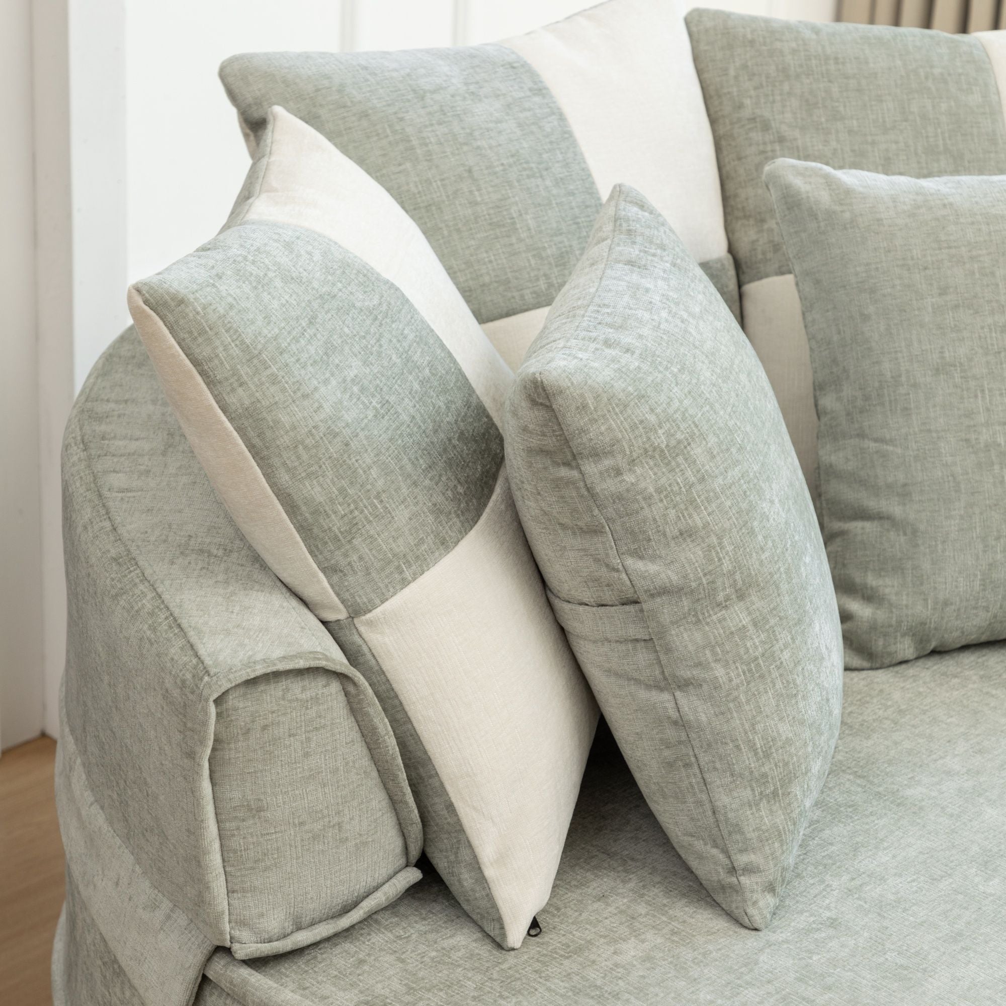 Modern Oversized Round Barrel Accent Chair With Ottoman