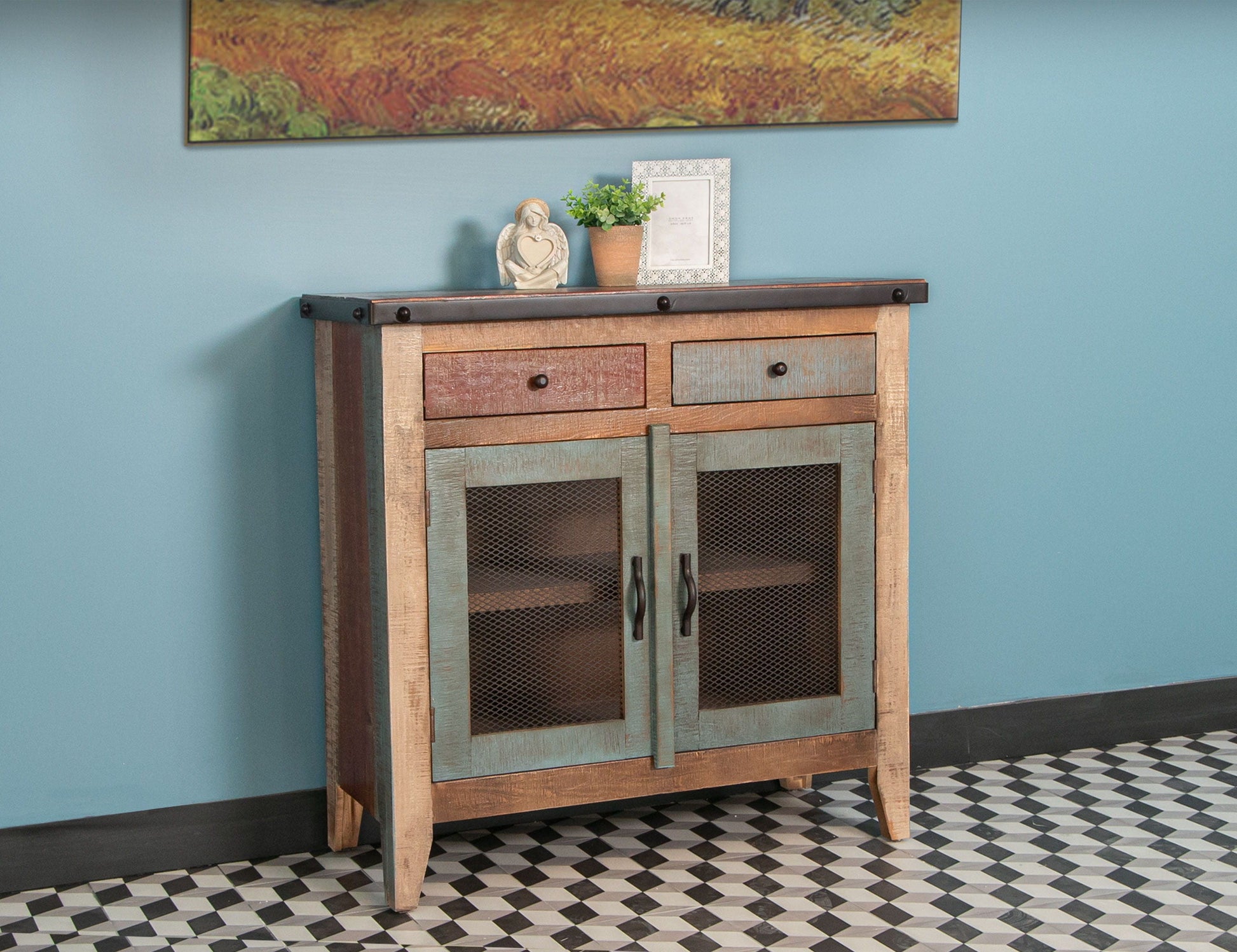 International Furniture Direct Antique - Server - Multicolor | Meri Furniture