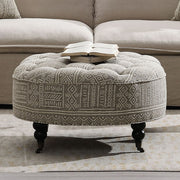 Upendo - Ottoman With Caster - Pattern Fabric