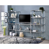 Raegan - TV Stand - Clear Acrylic, Chrome & Clear Glass