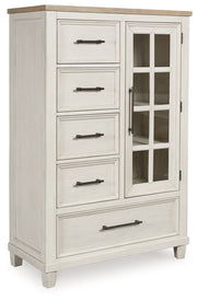 Shaybrock - Door Chest - Antique White / Brown