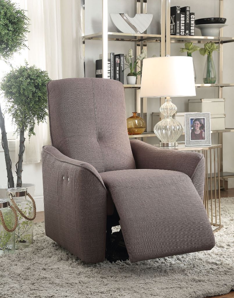 Agico - Recliner - Gray Fabric