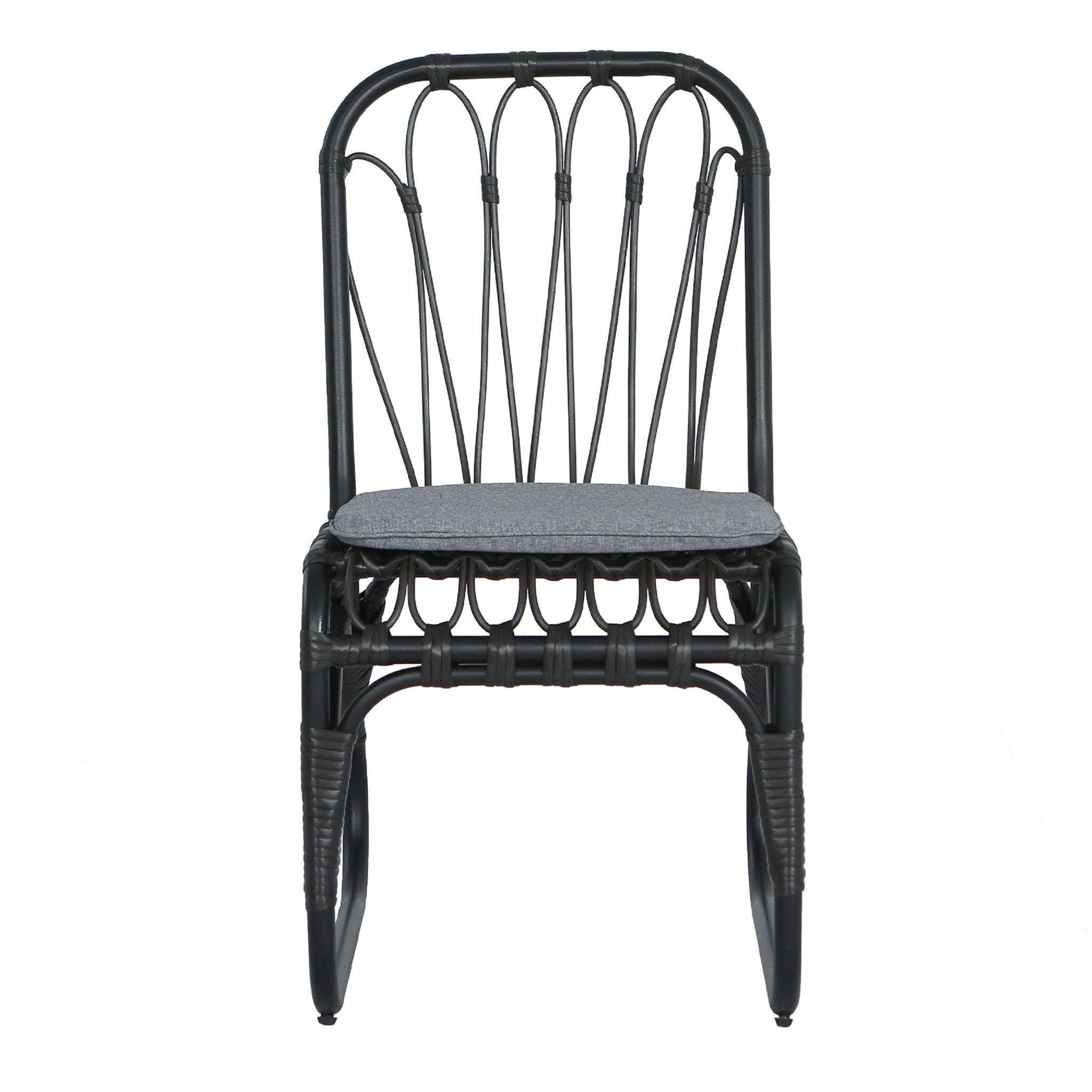 Outdoor Wicker Dining Chairs With Washable Cushion (Set of 2)