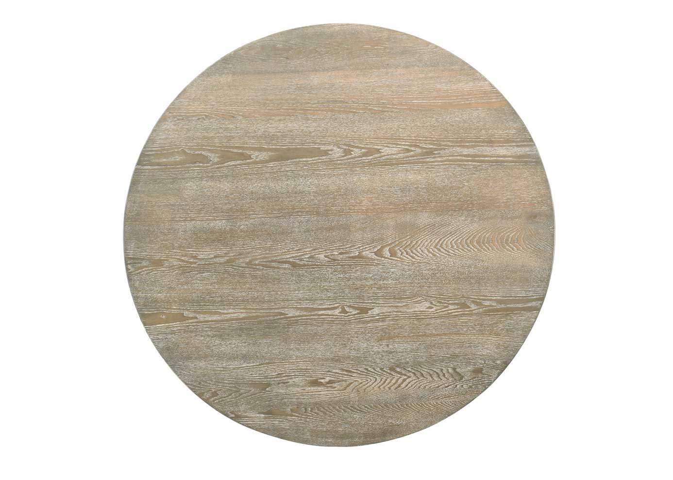 5 Pieces Table Set Round Dining Table Solid Wood Modern Farmhouse Rustic Look Distressed Look - Grayish Brown