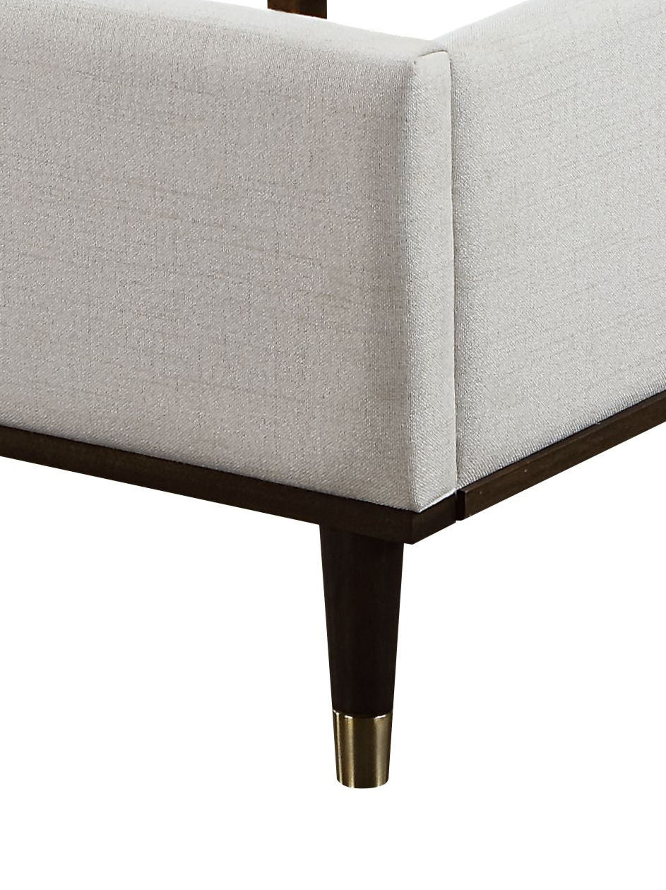 Carena - 5 Piece Bedroom Set (Eastern King Dresser Chest Mirror Nightstand) - Brown / Light Gray / White