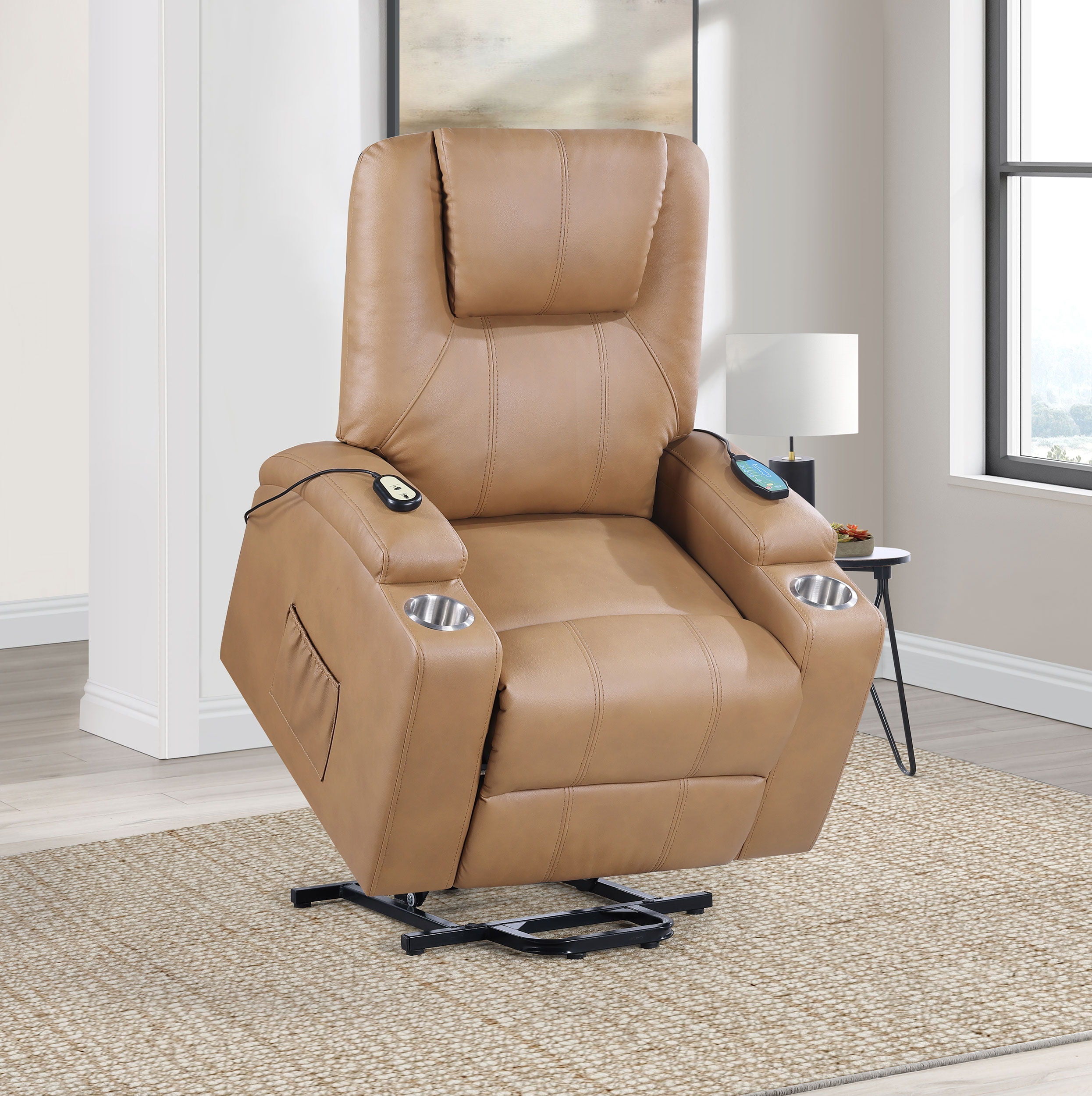 Coaster Fine Furniture Armstrong - Upholstered Power Lift Massage Recliner | Meri Furniture