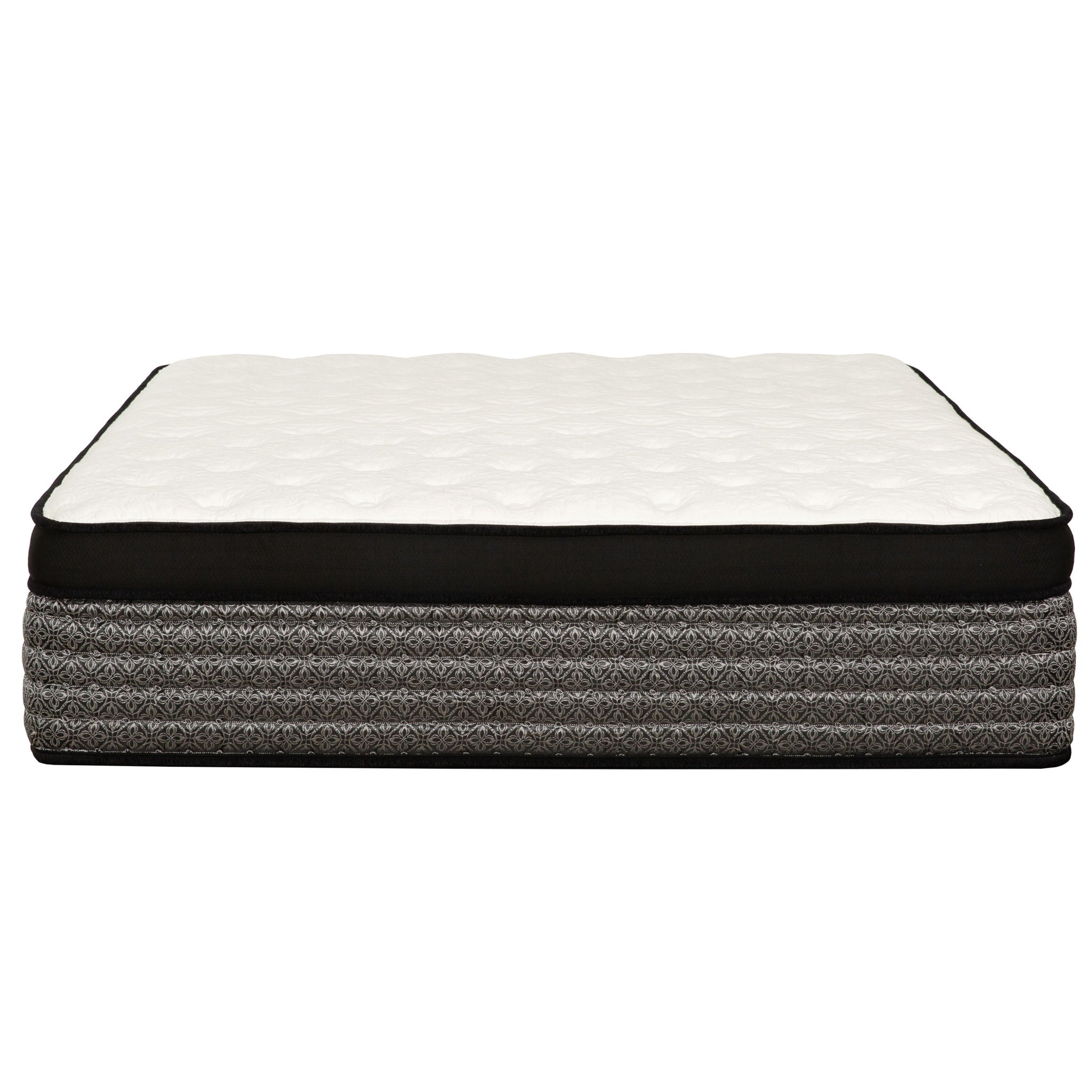Premium 16" Queen Size Hybrid Mattress In A Box Plush Gel Memory Foam Top With Cooling Technology - Gray / White