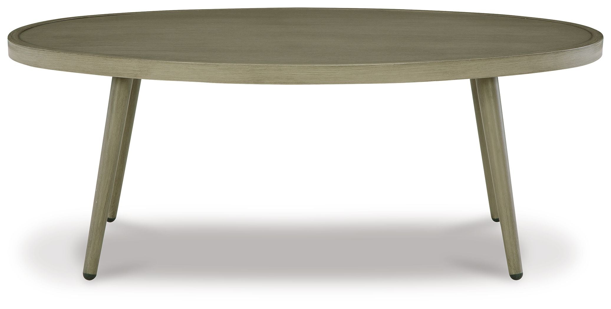 Signature Design by Ashley® Swiss Valley - Beige - Oval Cocktail Table | Meri Furniture