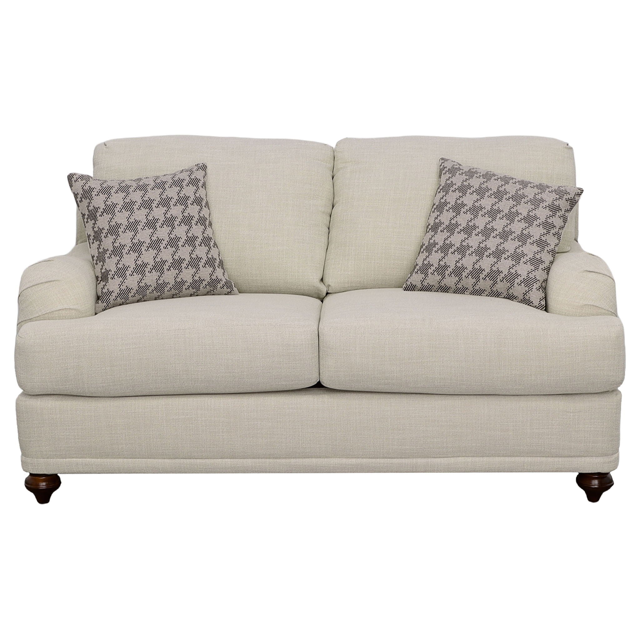 Glenn - Upholstered English Arm Loveseat - Light Gray