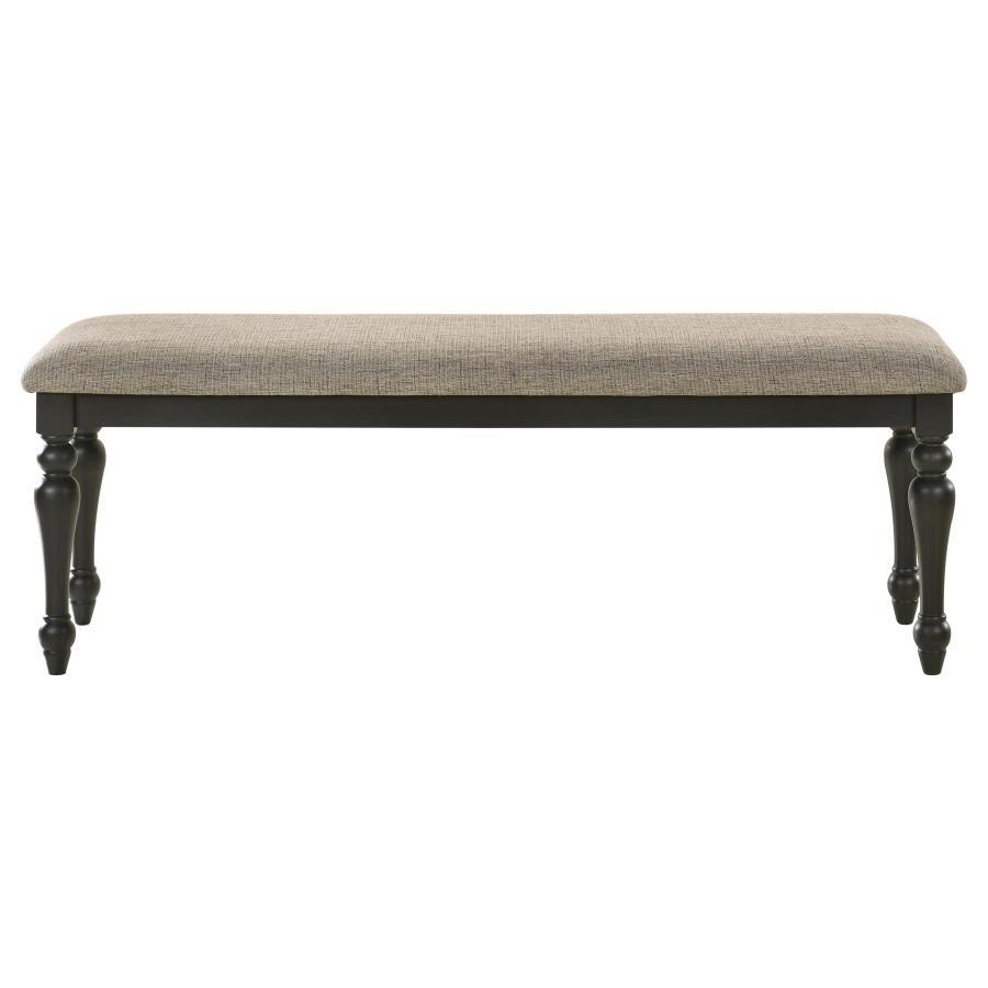 Coaster Fine Furniture Bridget - Fabric Upholstered Dining Bench - Stone And Charcoal | Meri Furniture