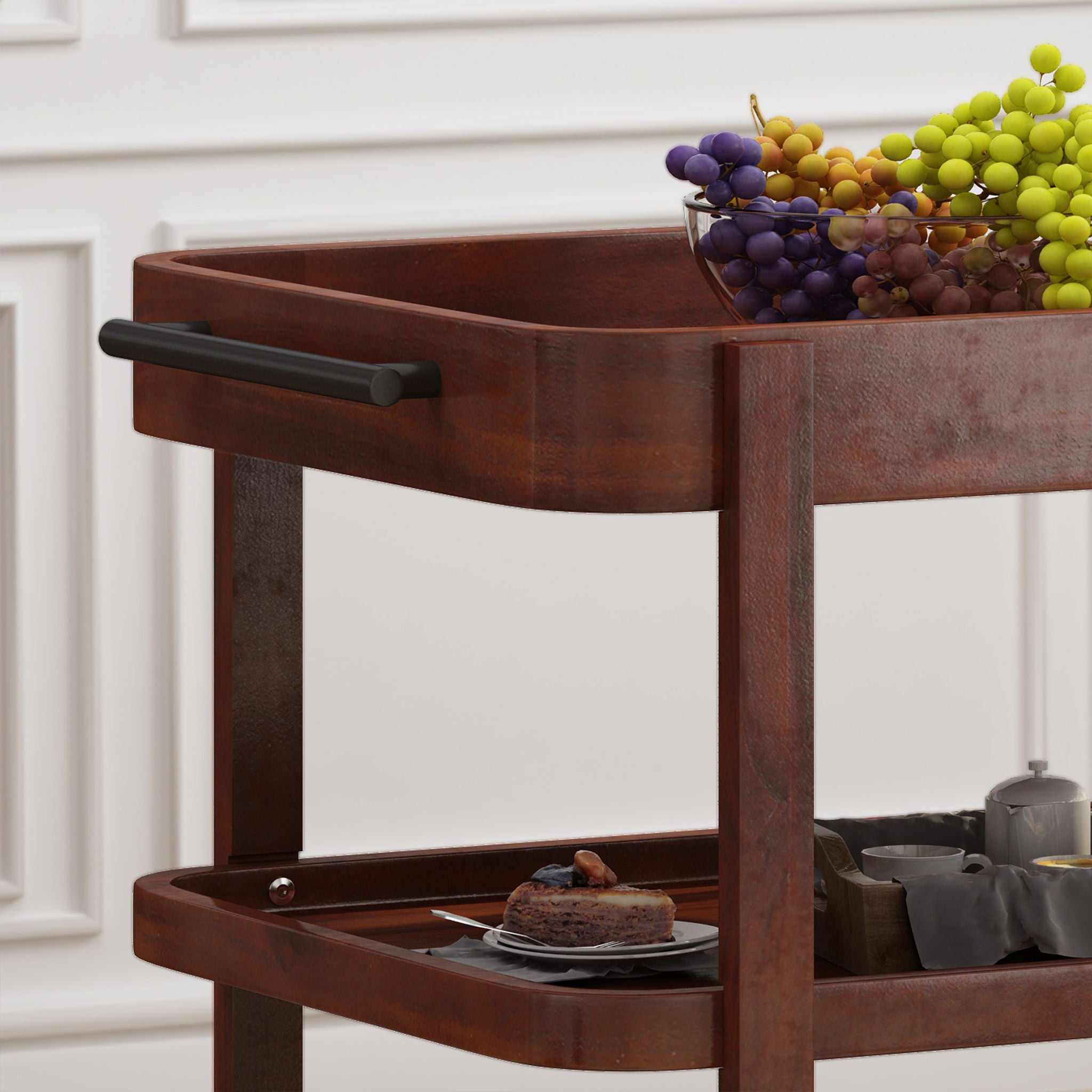 Home Selleck - Bar Cart - Mahogany